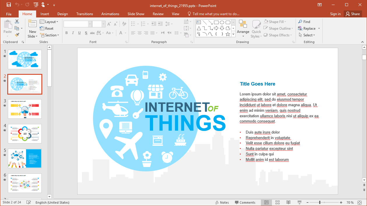 Animated Internet Of Things Template For Powerpoint Pertaining To What Is Template In Powerpoint