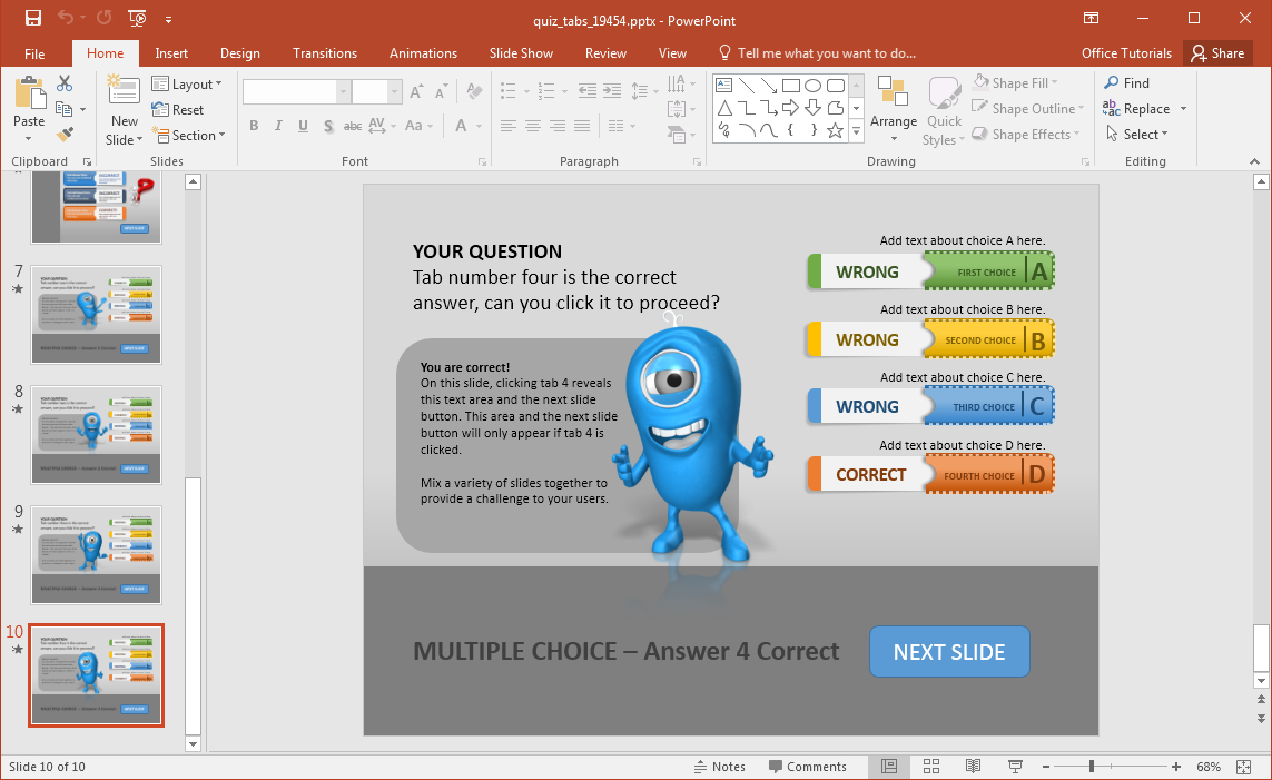 Animated Powerpoint Quiz Template For Conducting Quizzes With Regard To Powerpoint Quiz Template Free Download