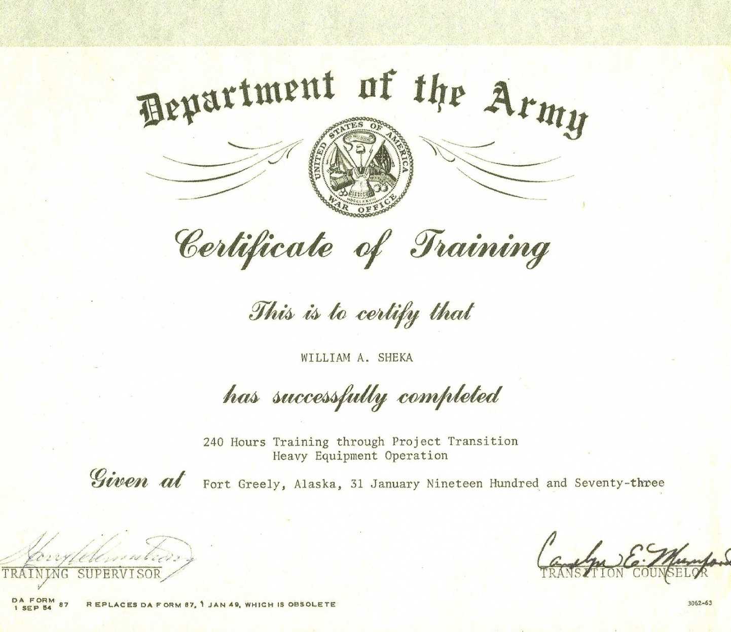 Army Certificate Of Training Template - Karan.ald2014 Inside Army Certificate Of Appreciation Template