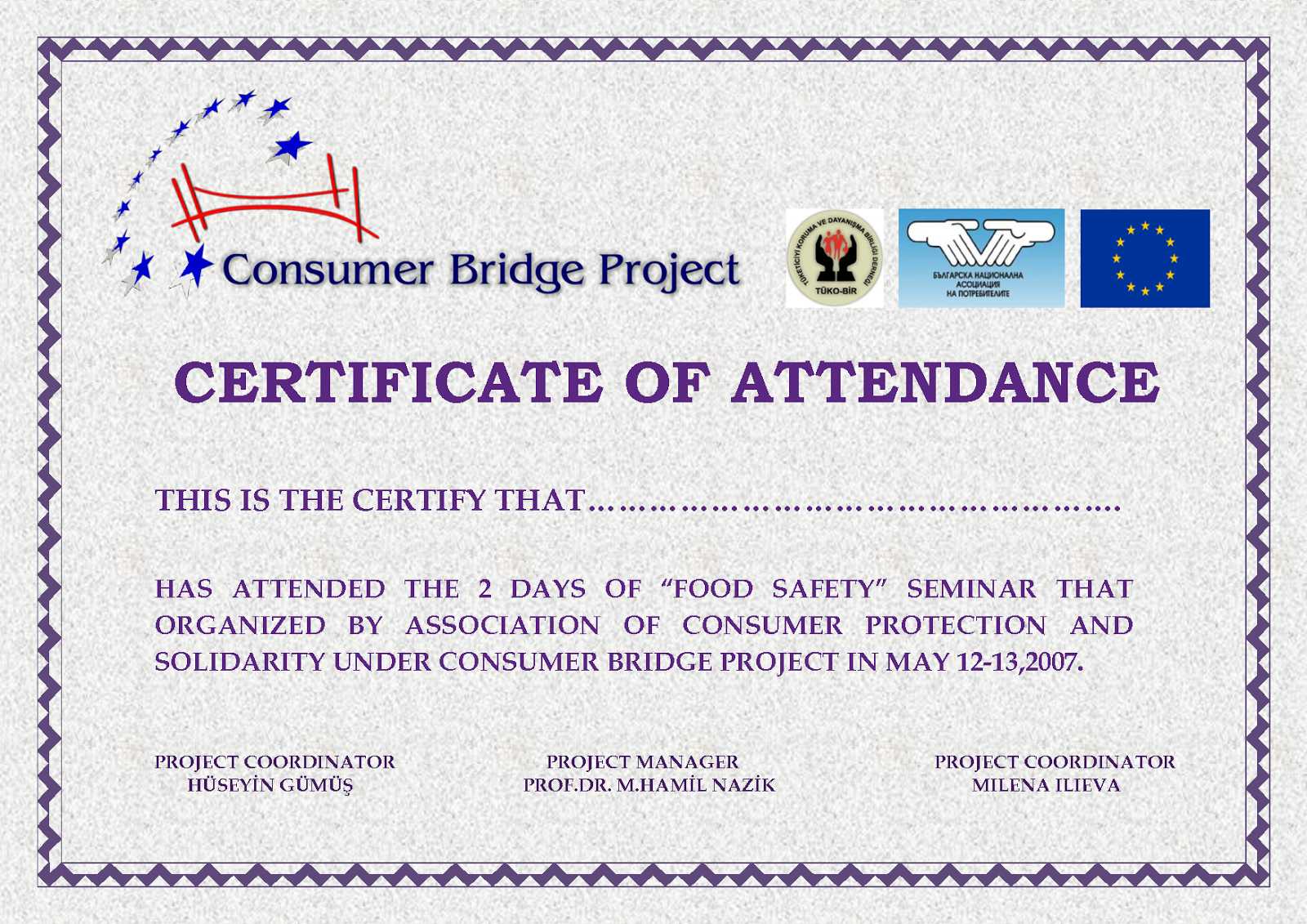 Attendance Certificate Template Free - Karati.ald2014 Intended For Perfect Attendance Certificate Free Template