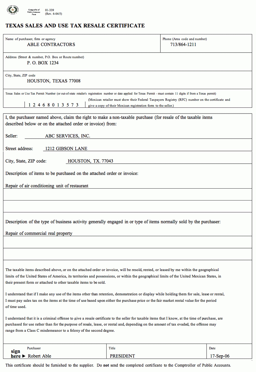 Auditing Fundamentals Regarding Resale Certificate Request Letter Template