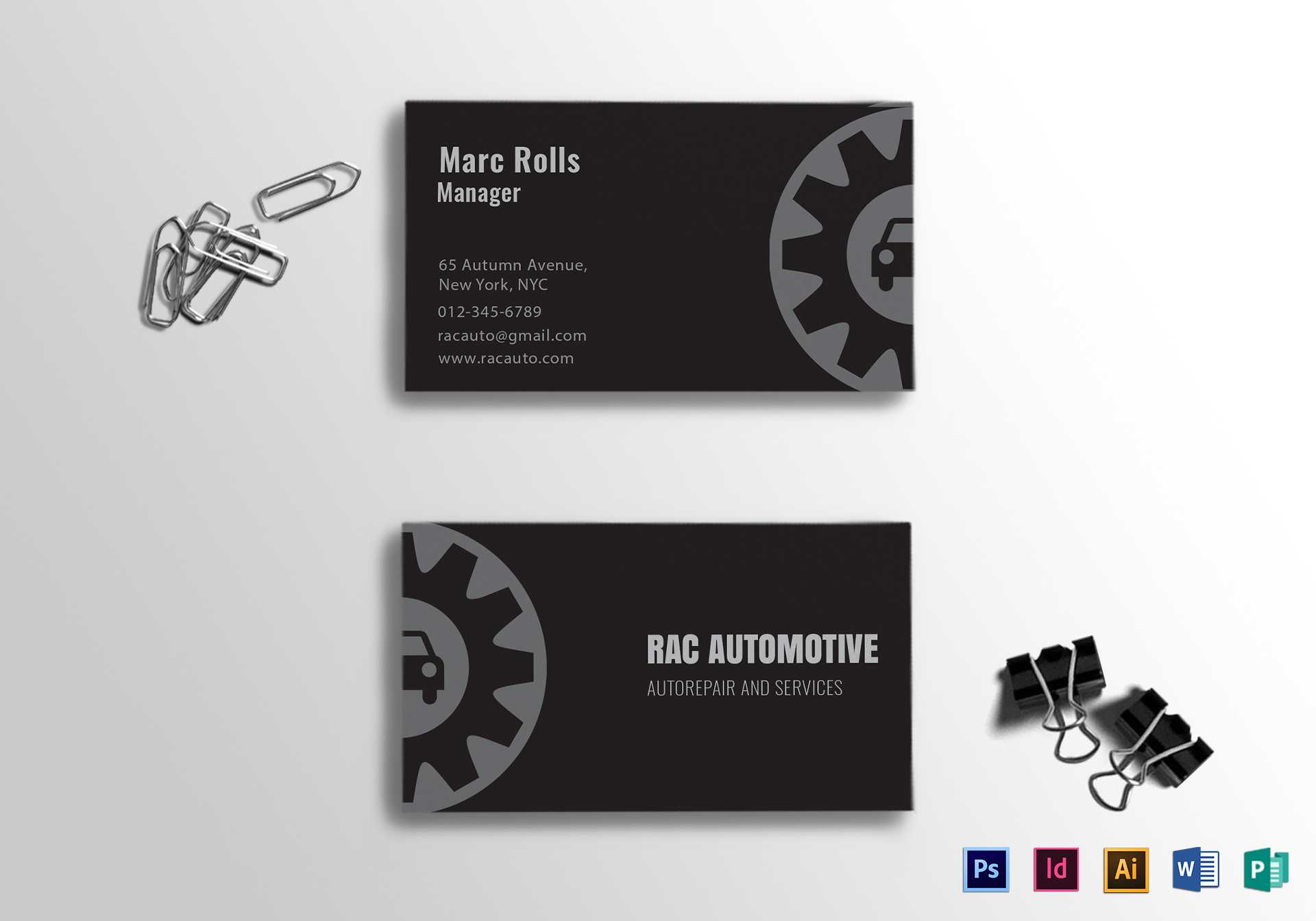 Automotive Business Card Template Intended For Automotive Business Card Templates