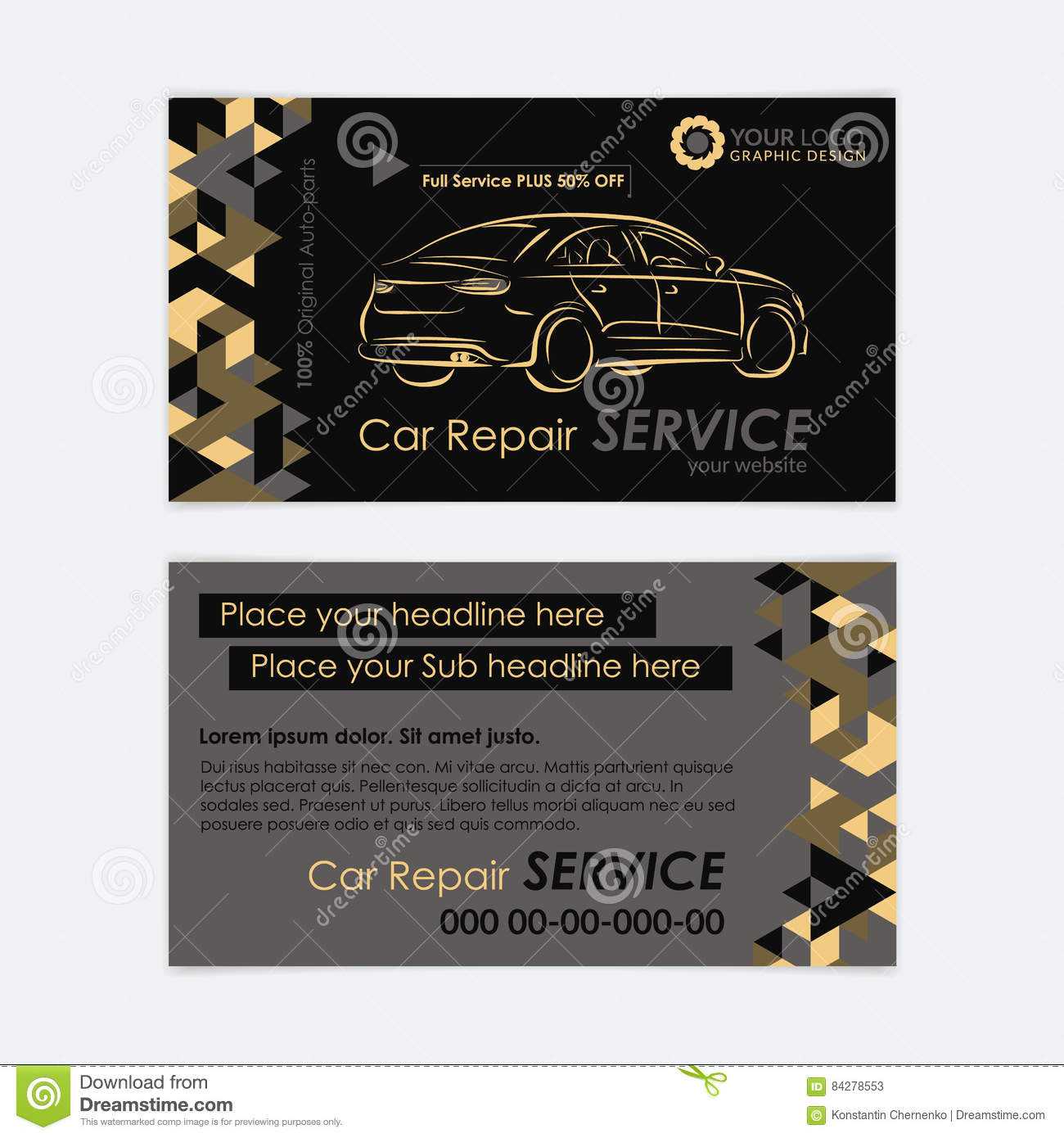 Automotive Service Business Card Template. Car Diagnostics Intended For Transport Business Cards Templates Free