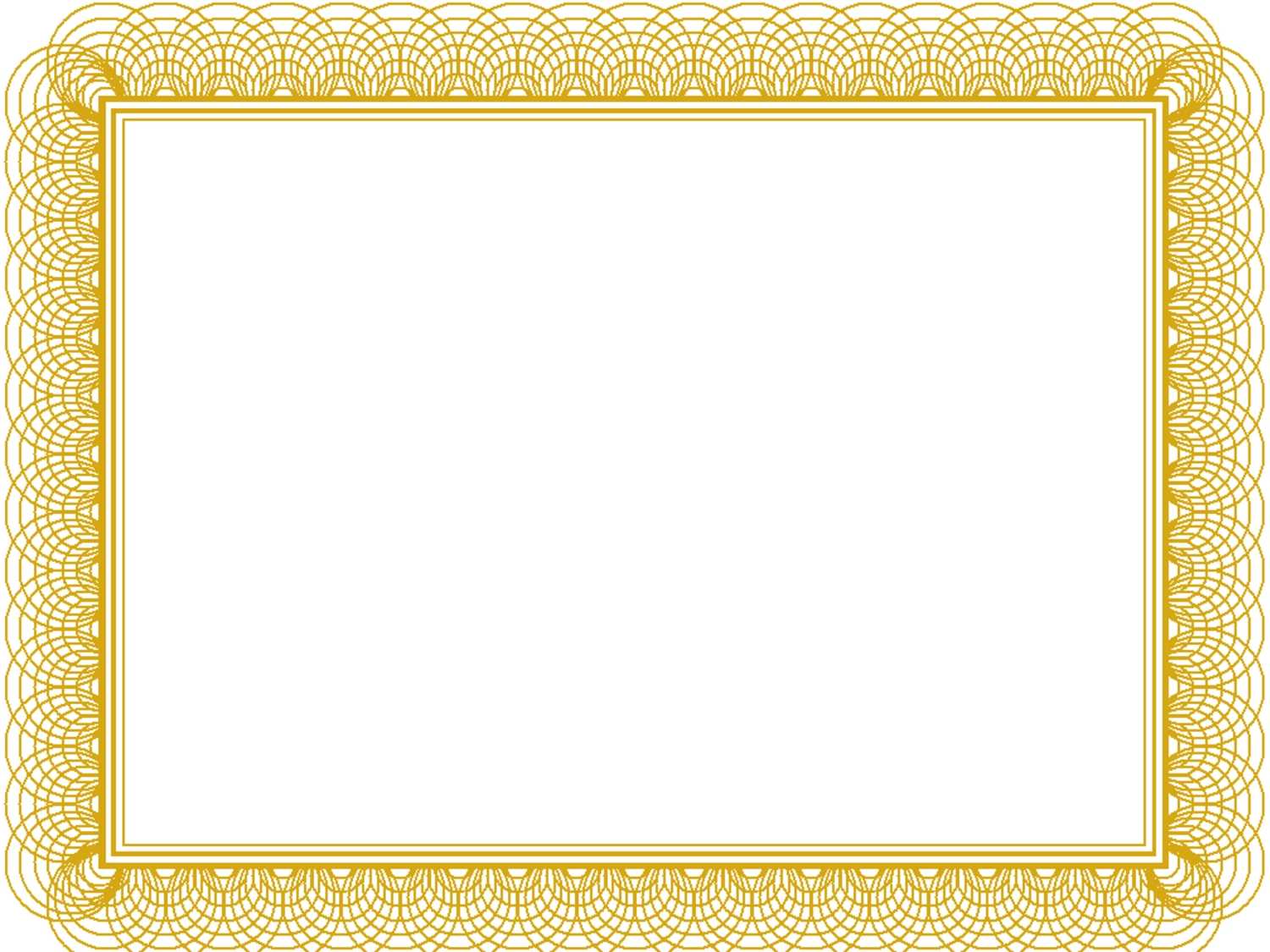 Award Certificate Border Template Pertaining To Gold Throughout Award Certificate Border Template