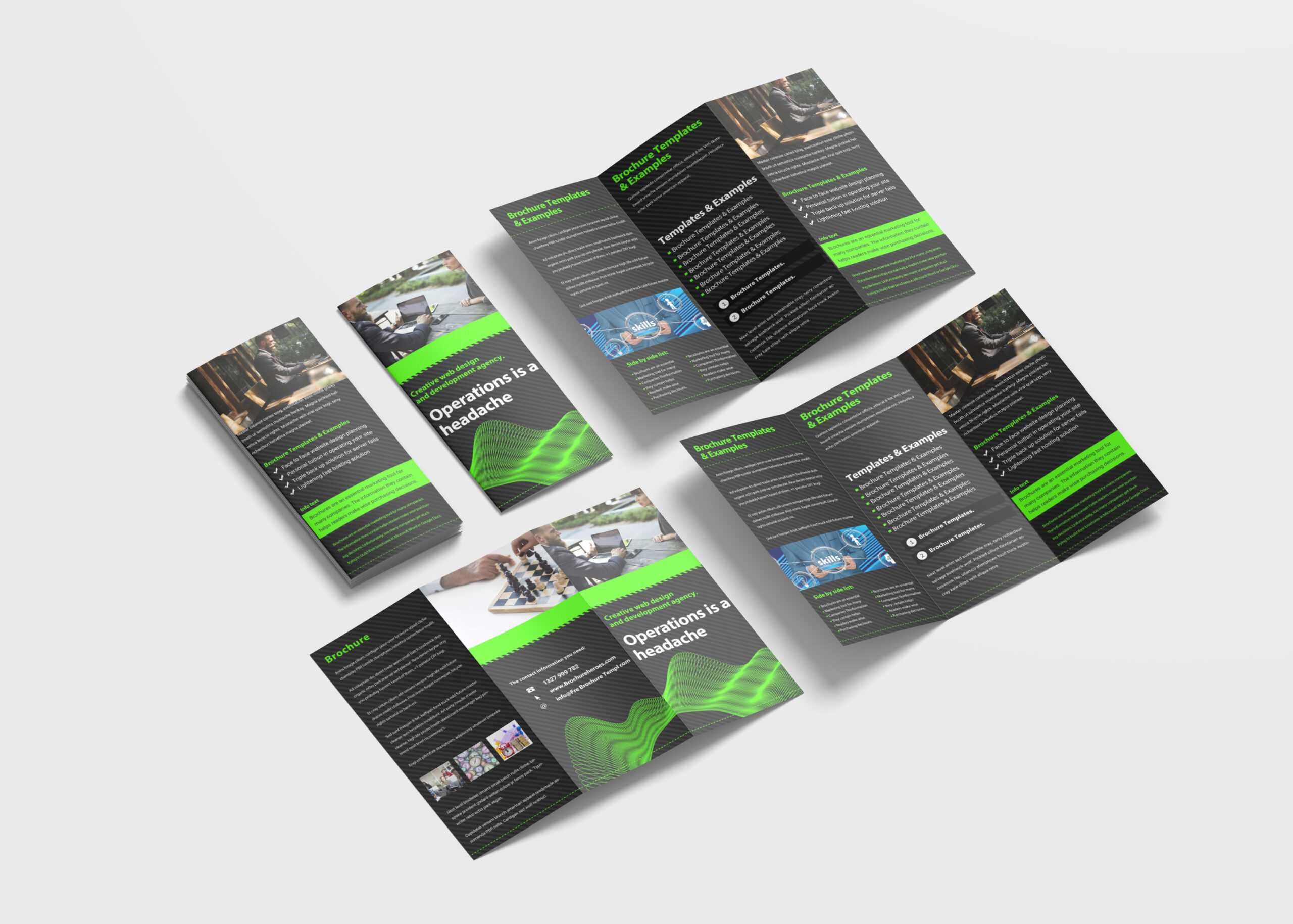 Awesome Business Tri Fold Brochure Design Template – 99Effects In Pop Up Brochure Template