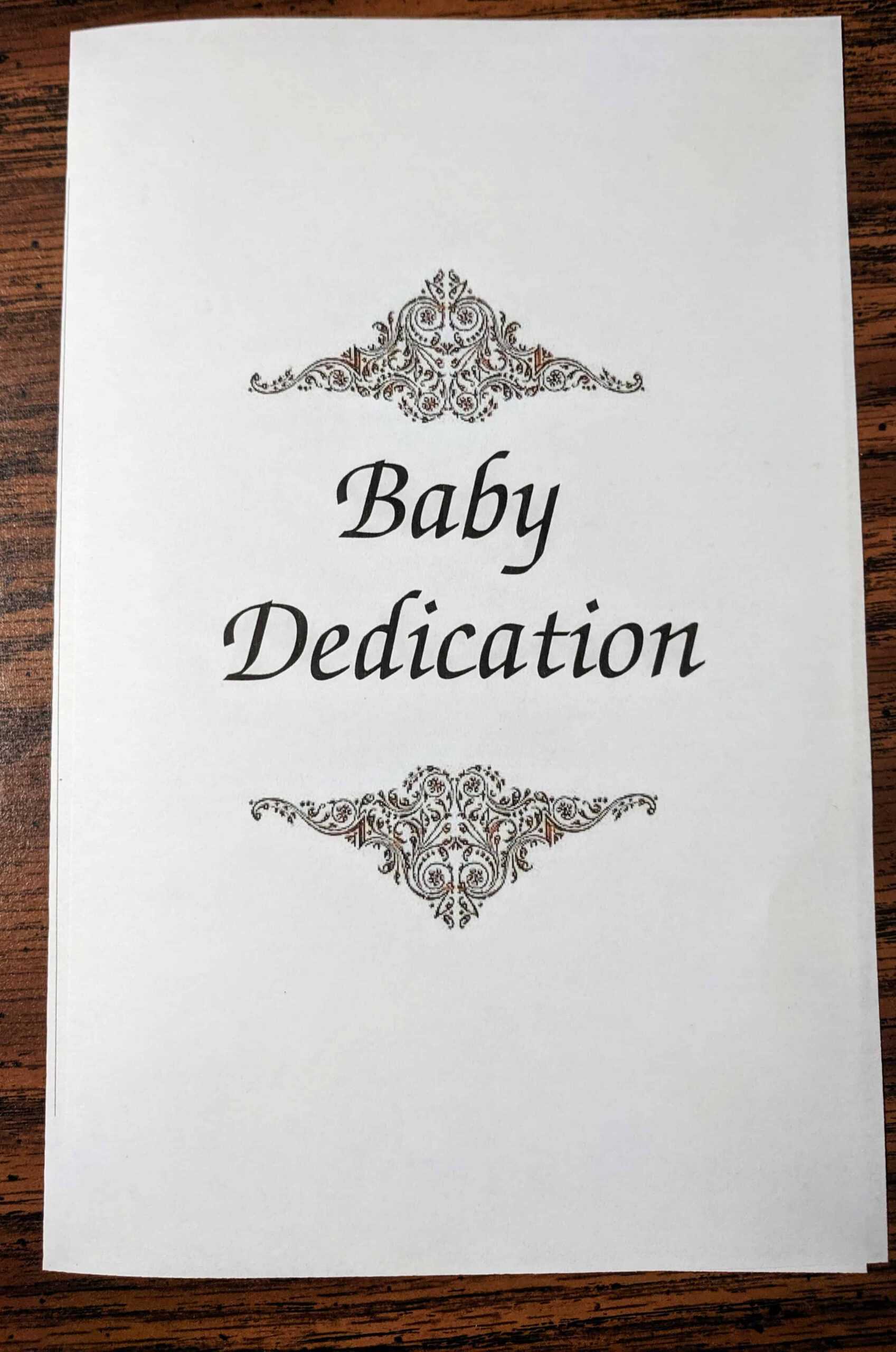 Baby Dedication" Ceremony Includes Prayer, Message, Certificate With Regard To Baby Dedication Certificate Template
