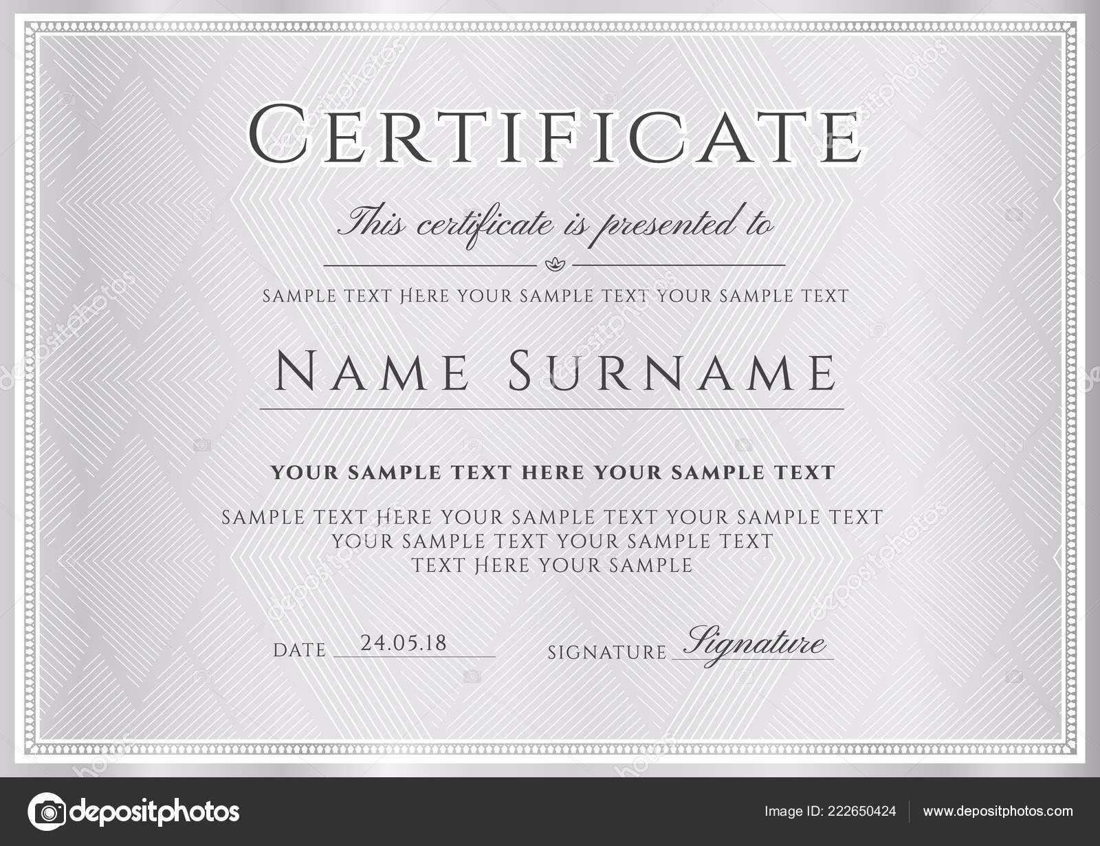Background: Formal Certificate Design | Certificate Vector Inside Commemorative Certificate Template