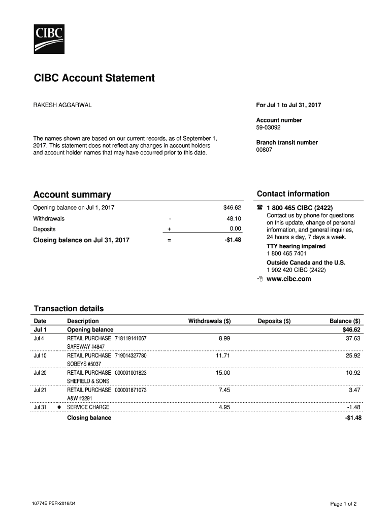 Bank Statement Template – Fill Online, Printable, Fillable Pertaining To Credit Card Statement Template