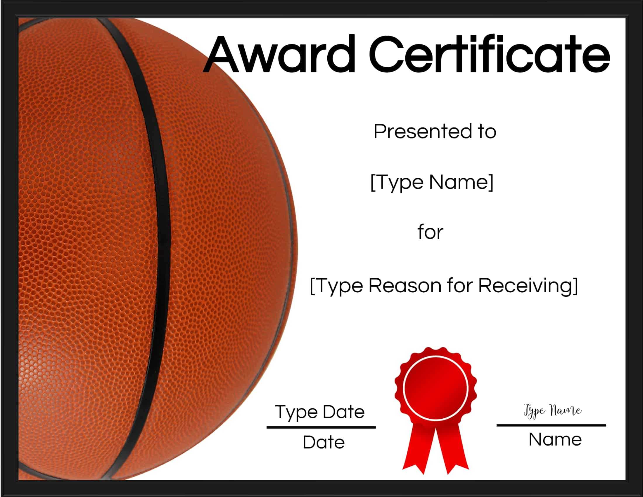 Basketball Certificates Intended For Basketball Certificate Template