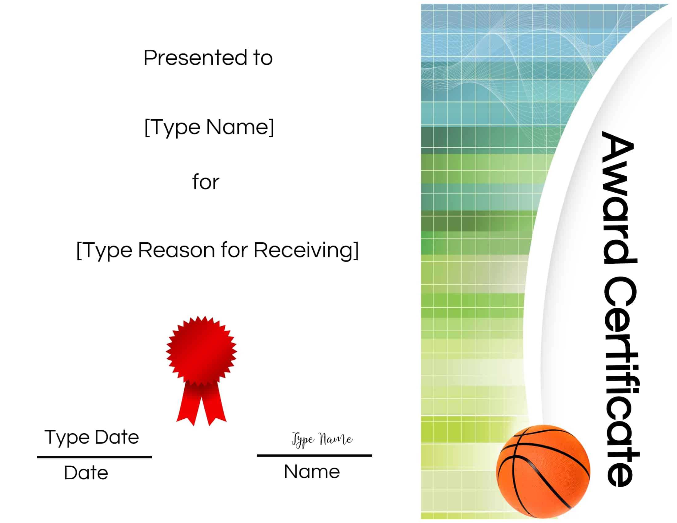 Basketball Certificates within Soccer Award Certificate Templates Free