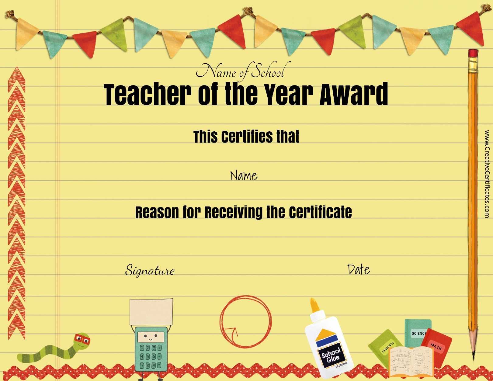 Best Teacher Award Clipart Regarding Teacher Of The Month Certificate Template