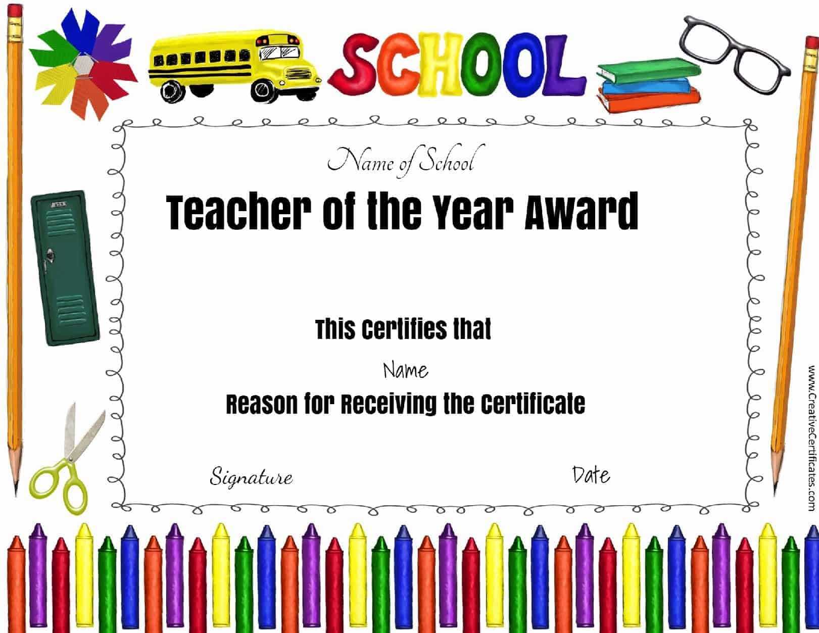 Best Teacher Certificate Template Best Professional In Superlative Certificate Template