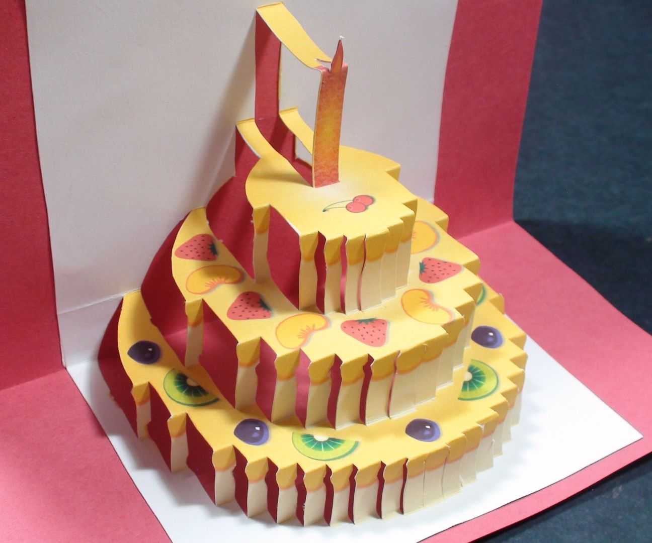 Birthday Cake Pop Up Card (Happy Birthday Kirigami) | Free Inside Happy Birthday Pop Up Card Free Template