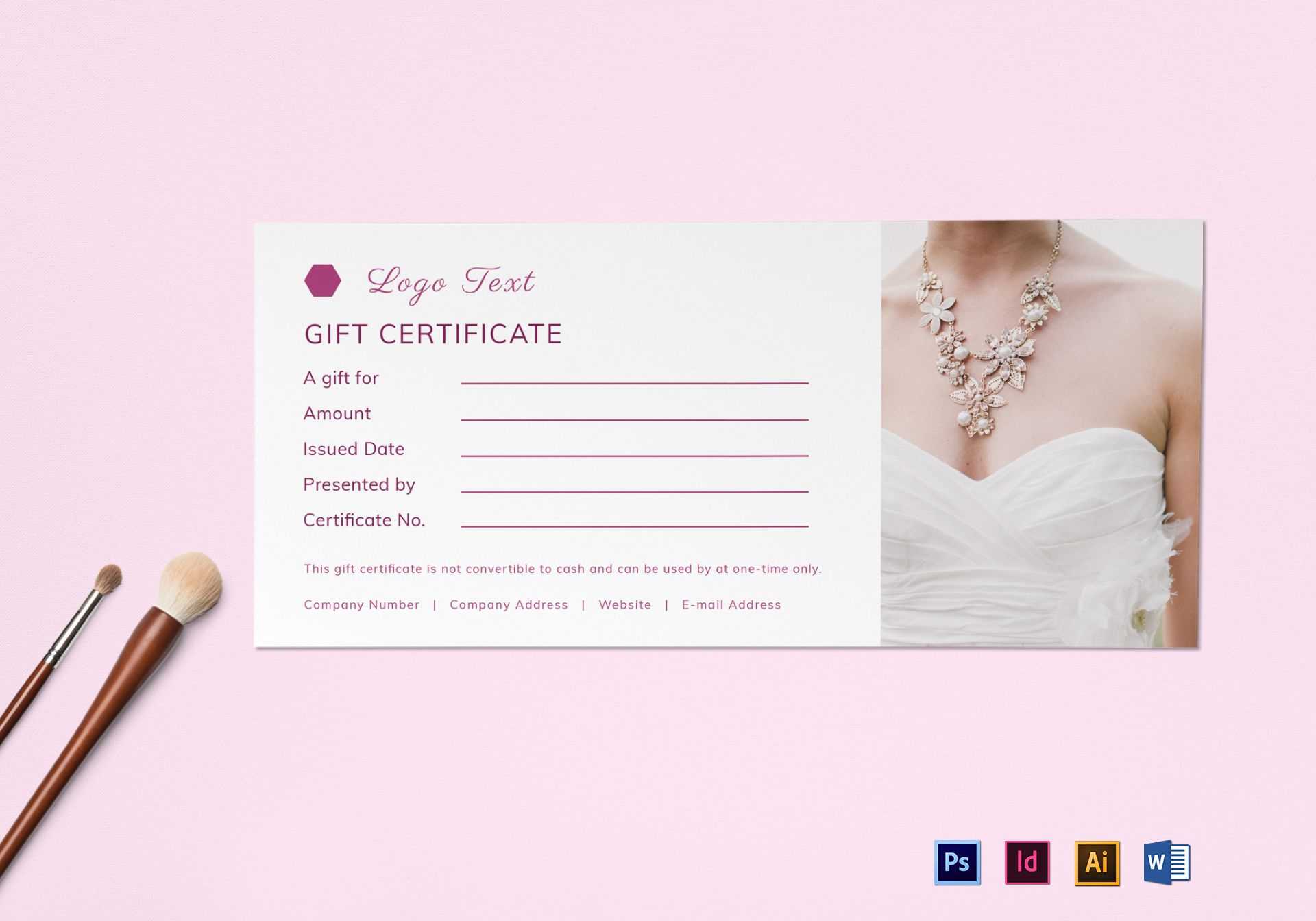 Blank Gift Certificate Template Within Indesign Gift Certificate Template