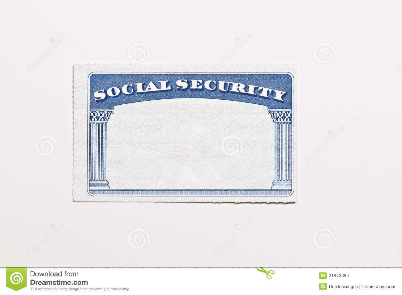 Blank Social Security Card Stock Image. Image Of Document With Regard To Blank Social Security Card Template Download