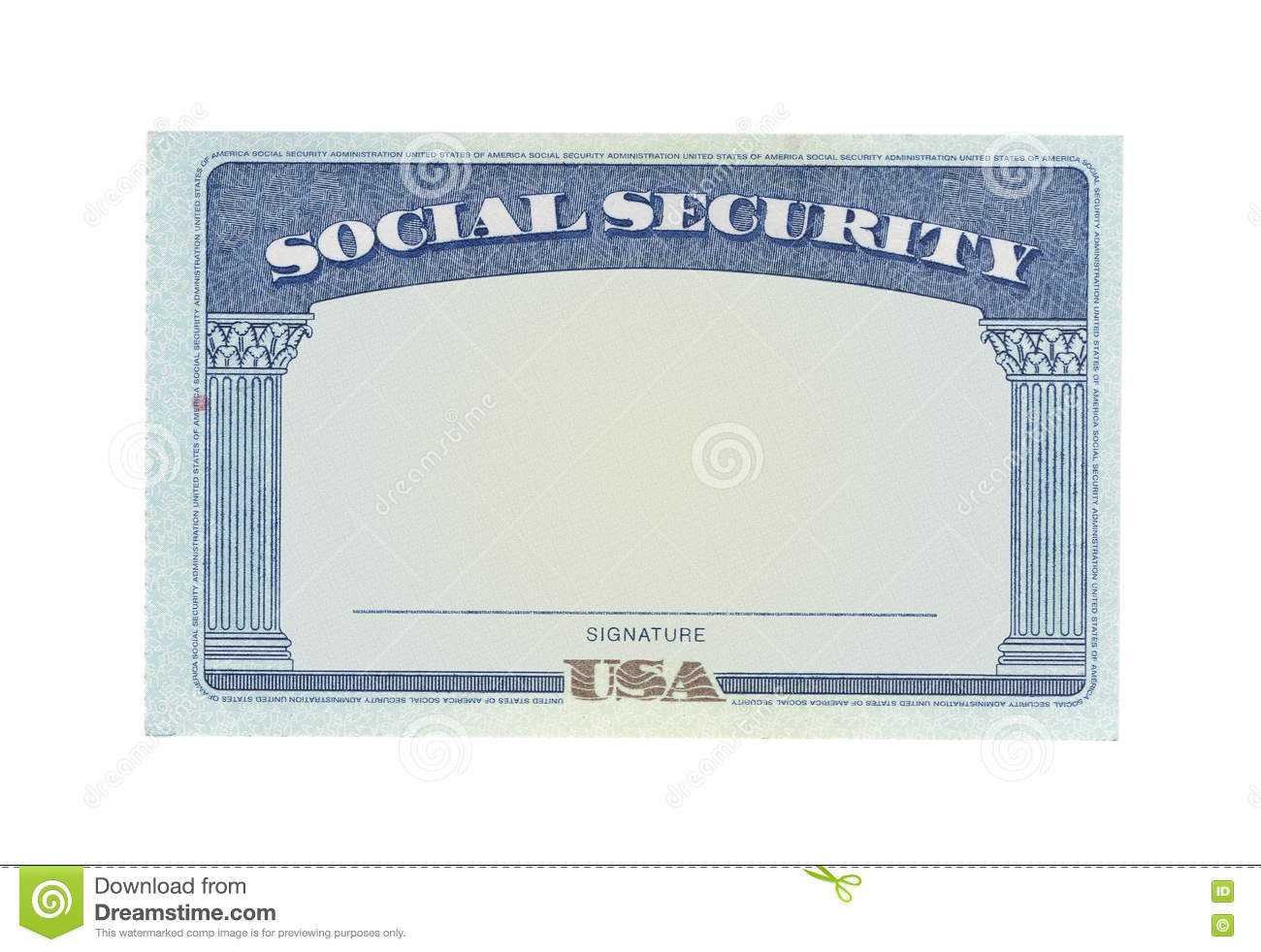 Blank Social Security Card Template Download – Great Within Editable Social Security Card Template