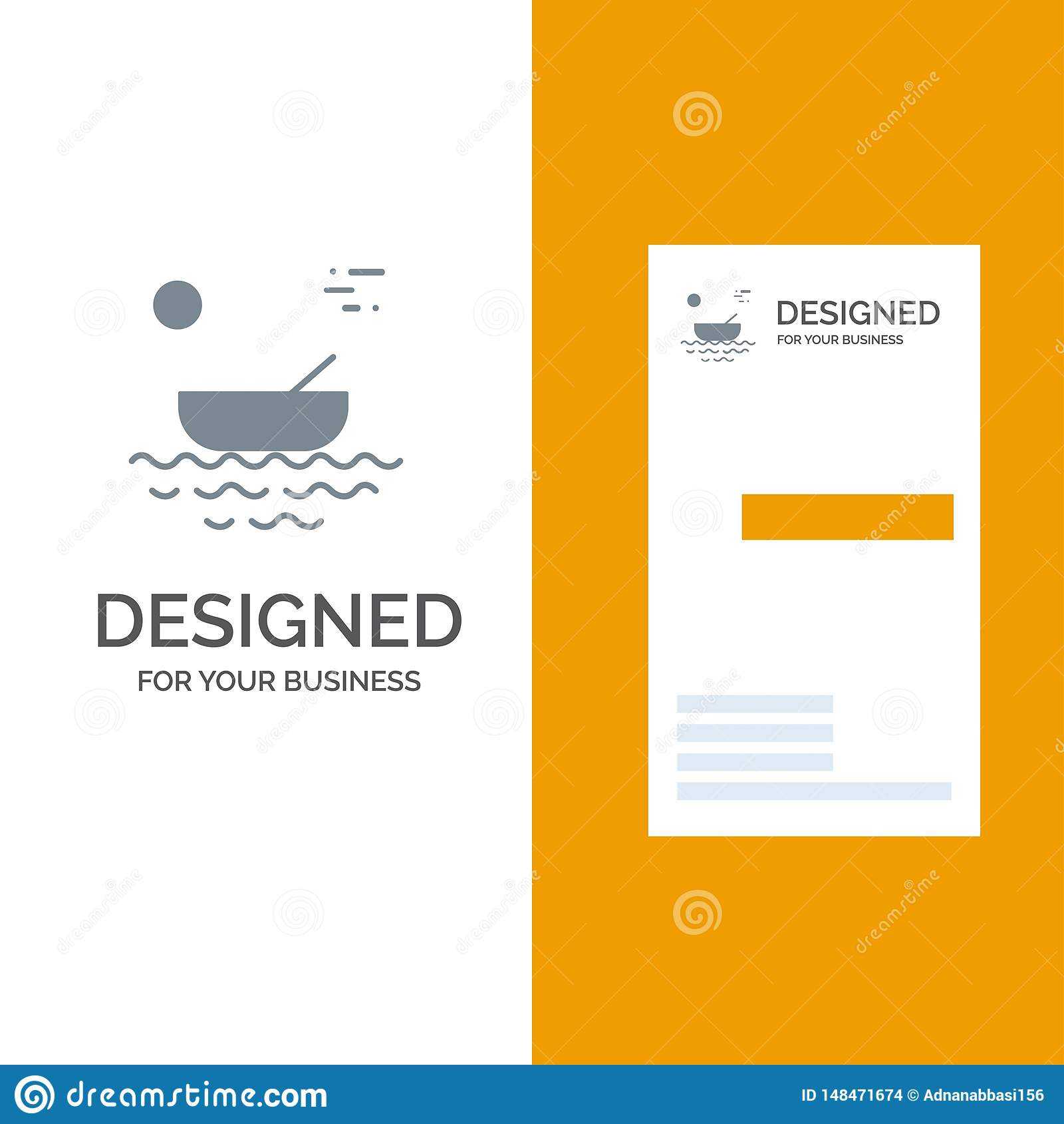 Boat, Canoes, Kayak, River, Transport Grey Logo Design And Within Transport Business Cards Templates Free