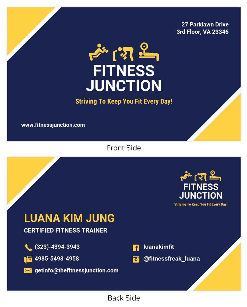 Bold Fitness Trainer Business Card Template Within Dog Grooming Record Card Template