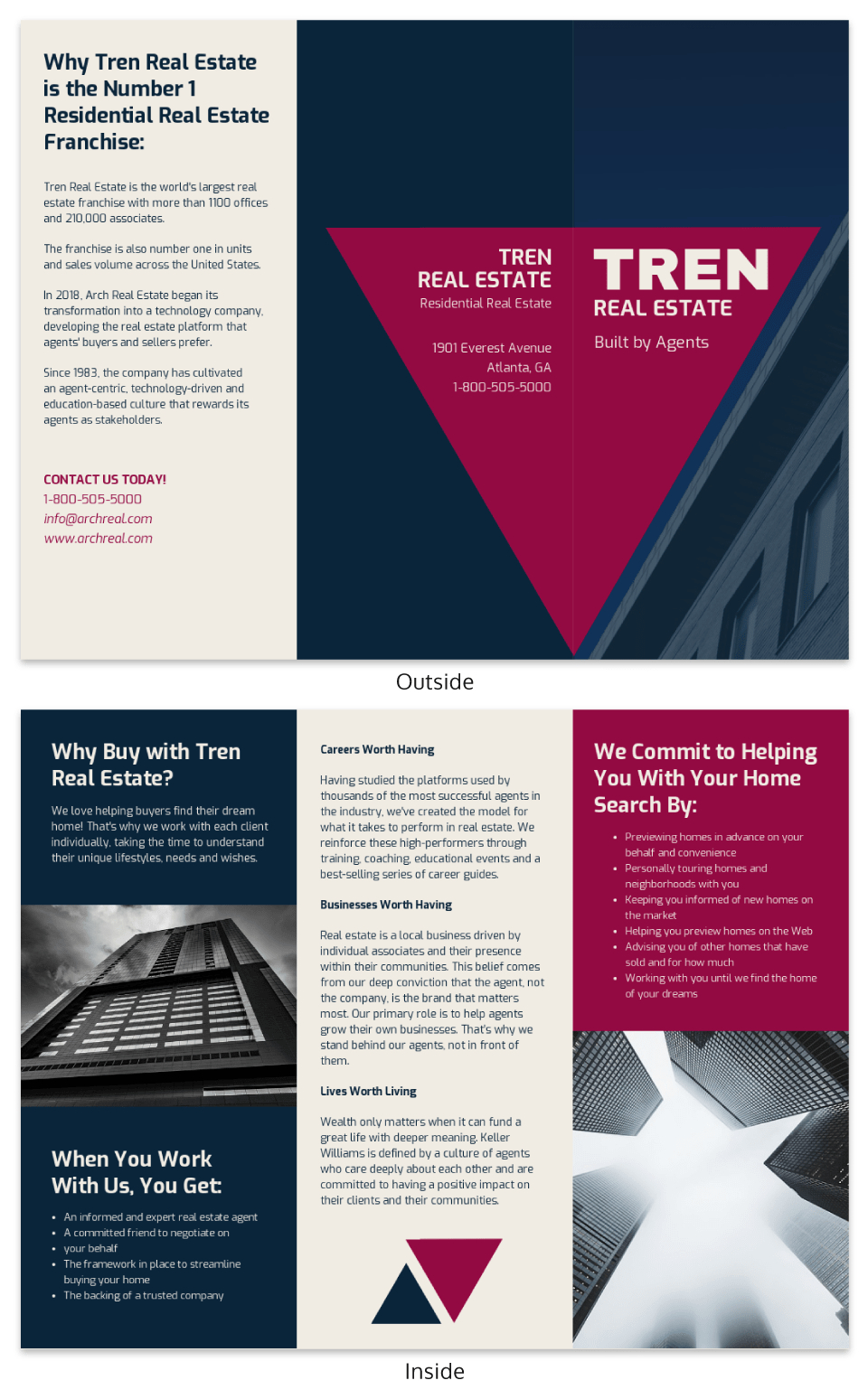 Bold Real Estate Tri Fold Brochure Template Intended For Training Brochure Template