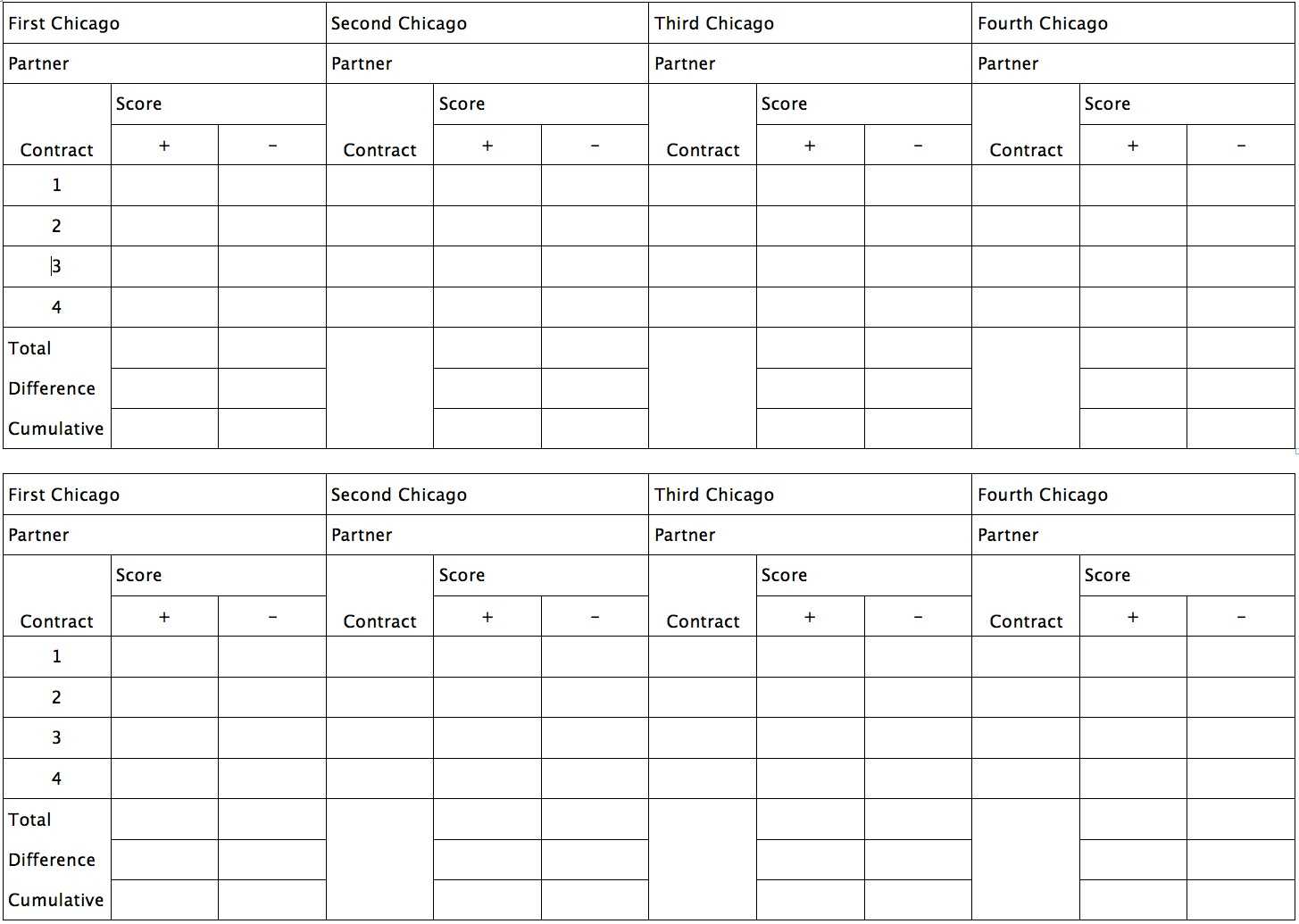 Bridge Score Cards – Byte Insight Throughout Bridge Score Card Template