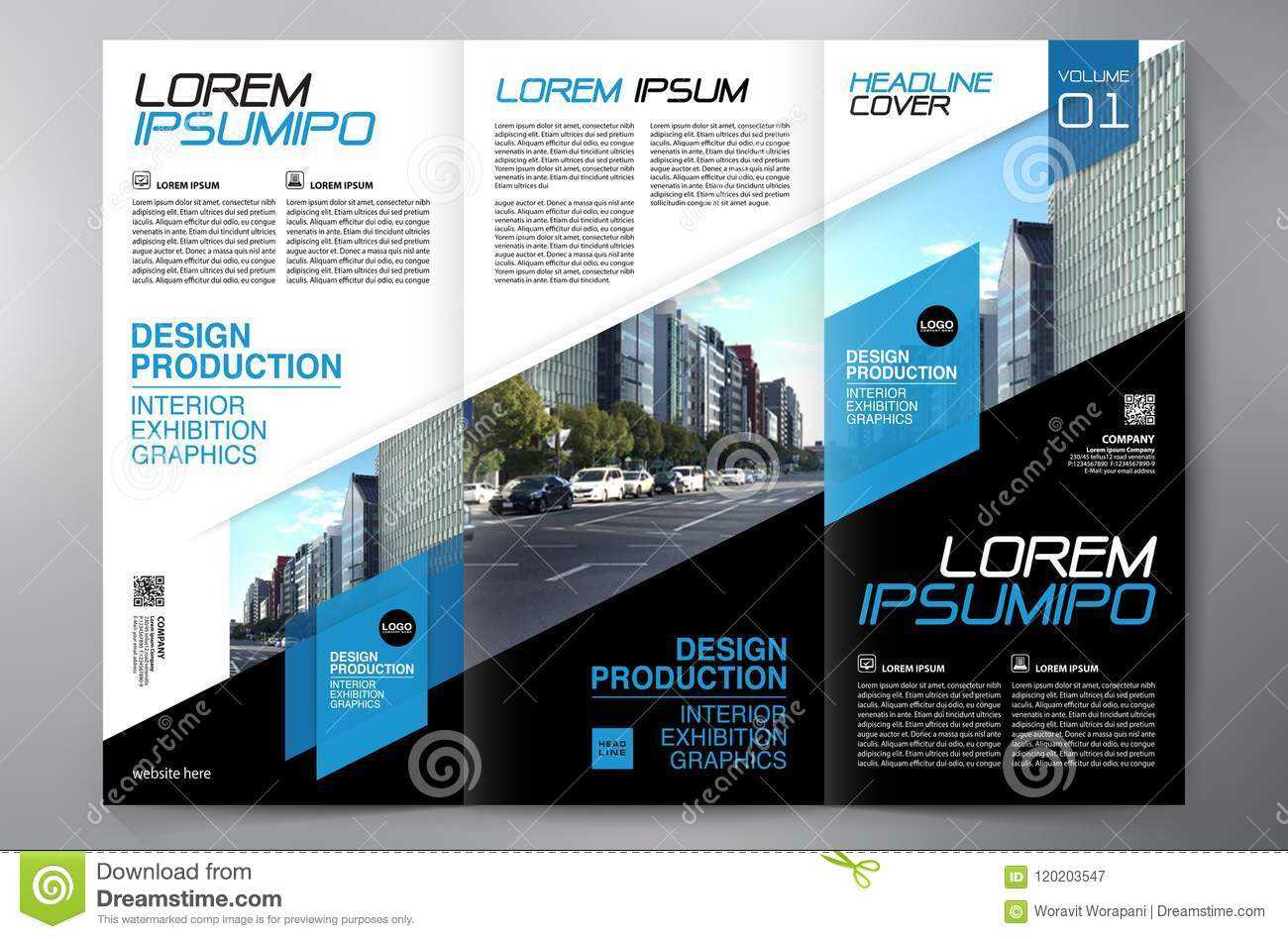 Brochure 3 Fold Flyer Design A4 Template. Stock Vector For Engineering Brochure Templates Free Download