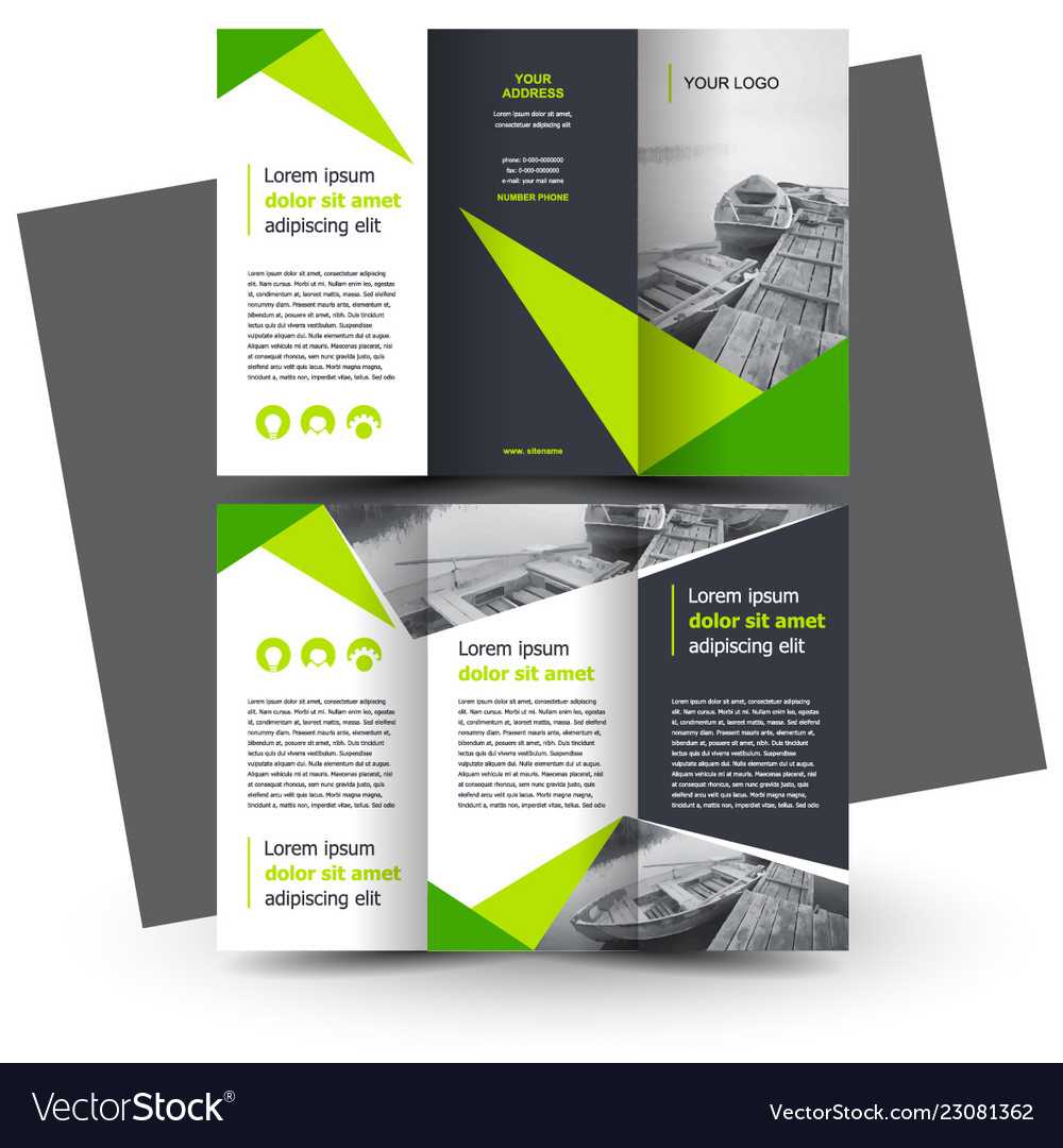 Brochure Design Template Creative Tri Fold Green Within E Brochure Design Templates