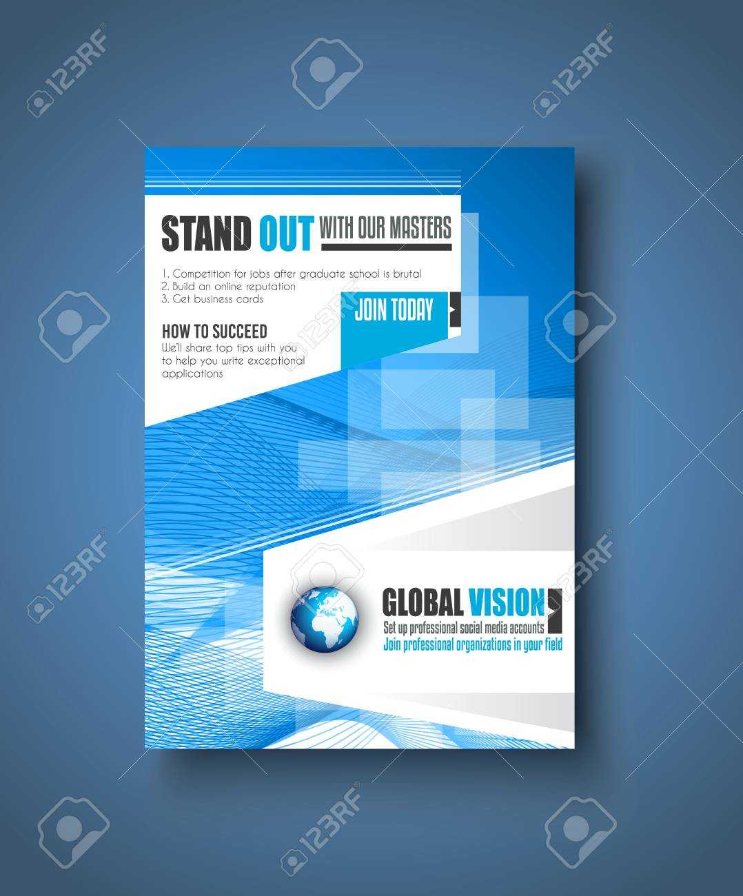 Brochure Template, Flyer Design Or Depliant Cover For Business Presentation  And Magazine Covers. Intended For Social Media Brochure Template