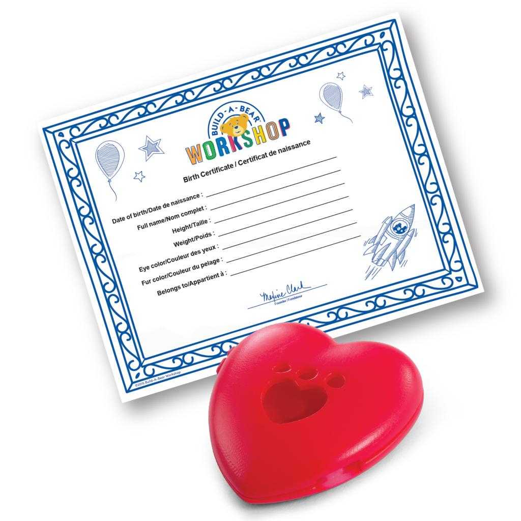 Build A Bear Build A Bear Workshop® Furry  - Spin Master Pertaining To Build A Bear Birth Certificate Template