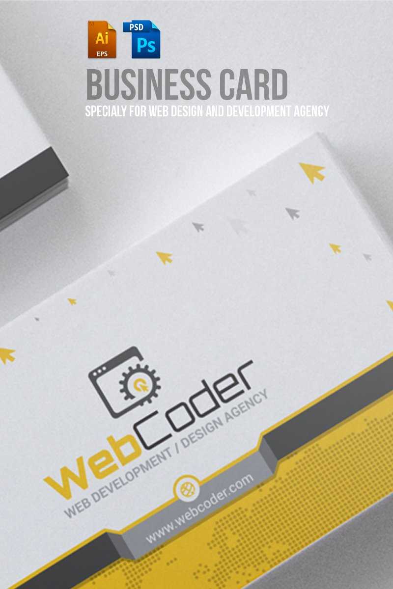 Business Card Design For Web Design And Developer Psd Template Regarding Web Design Business Cards Templates