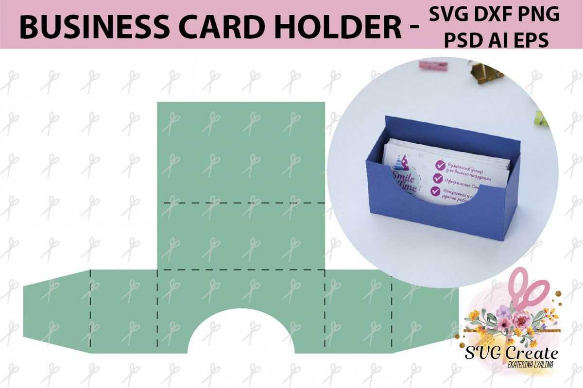 Business Card Holder Template Stand Paper Organiser Box With Card Stand Template