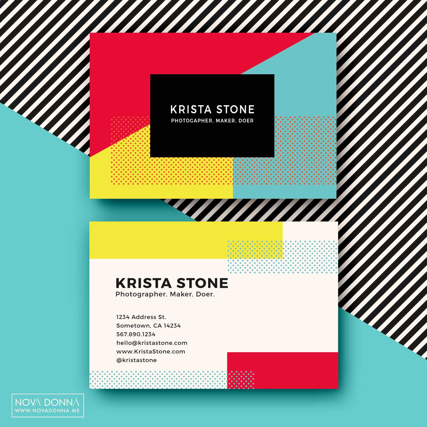 Business Card Template Designs | Pop Geometric Intended For Product Line Card Template Word