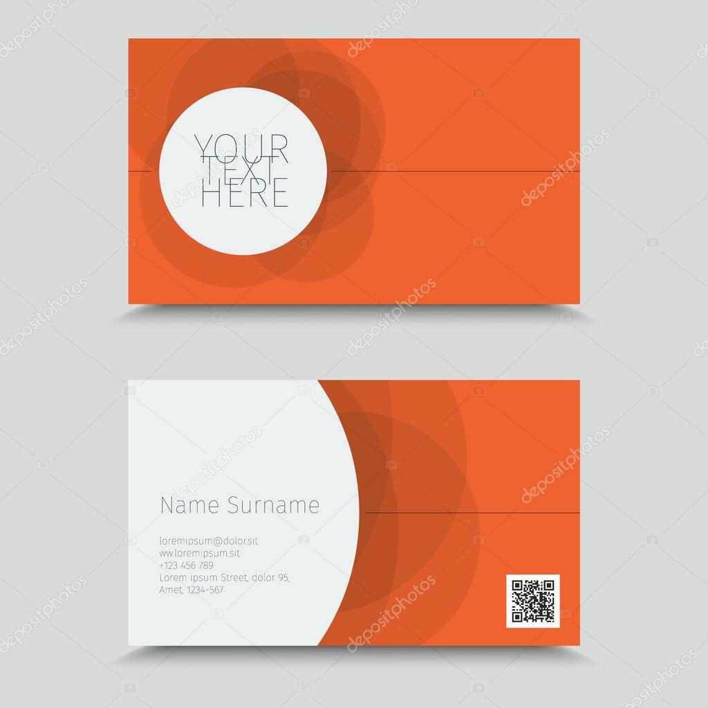 Business Card Template With Qr Code | Visit Card With Qr Regarding Qr Code Business Card Template