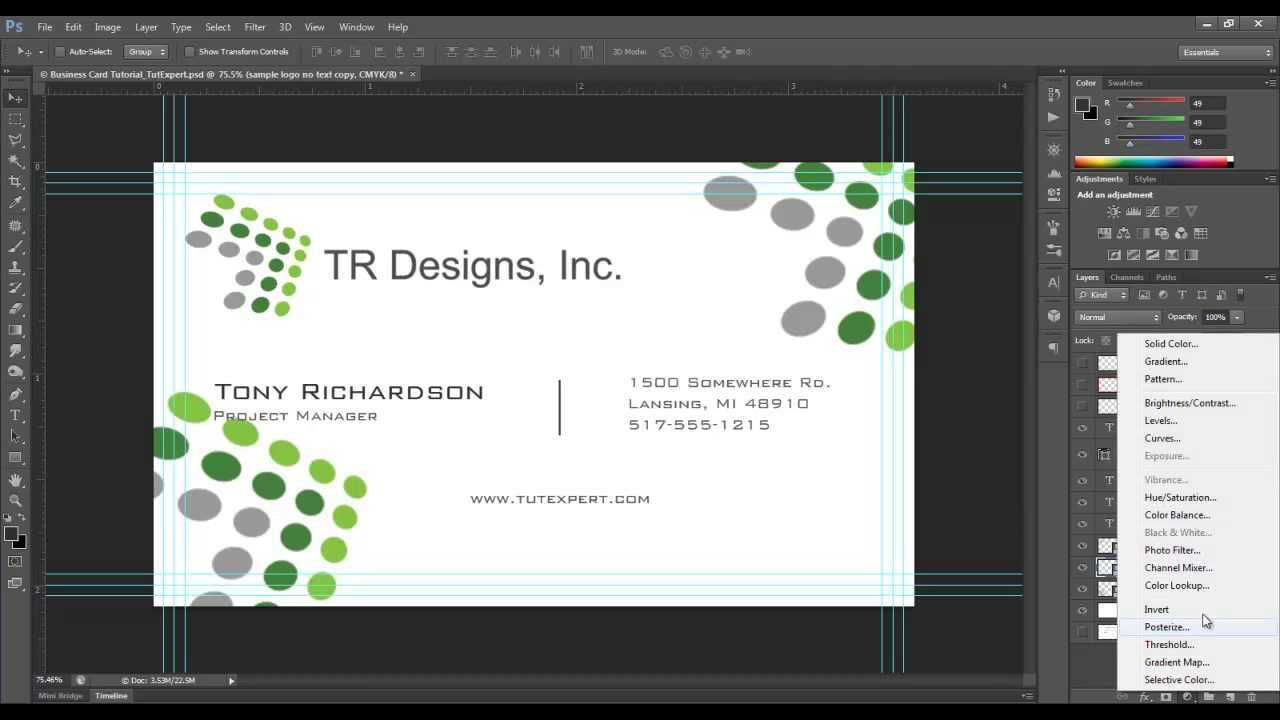 Business Card Tutorial – Create Your Own – Photoshop Within Create Business Card Template Photoshop