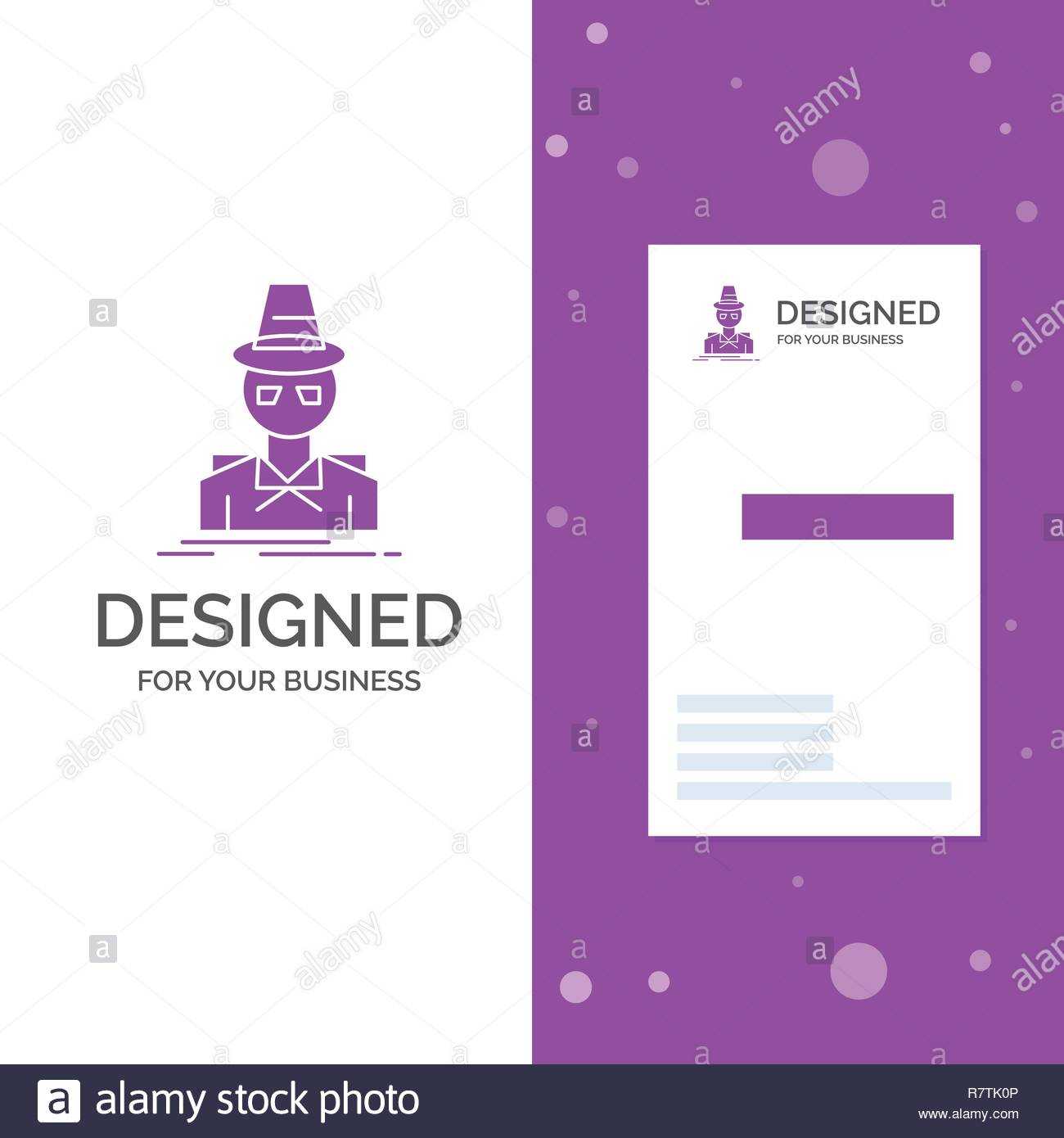 Business Logo For Detective, Hacker, Incognito, Spy, Thief With Spy Id Card Template