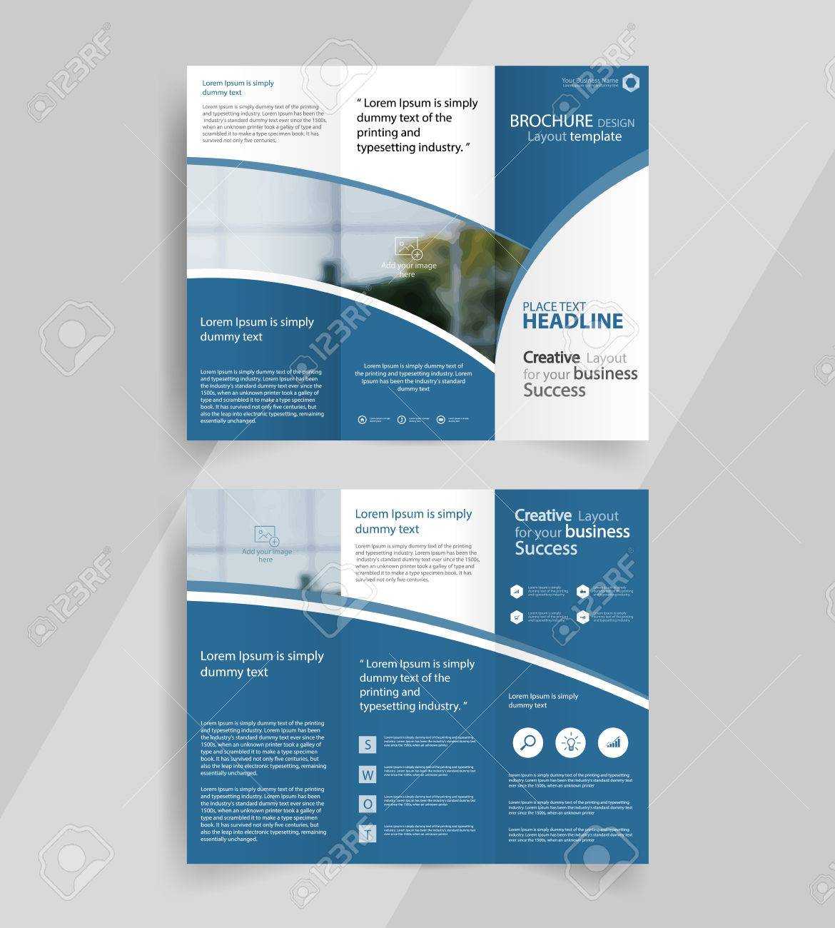 Business Tri Fold Brochure Layout Design ,vector A4 Brochure.. For Tri Fold Brochure Template Illustrator Free
