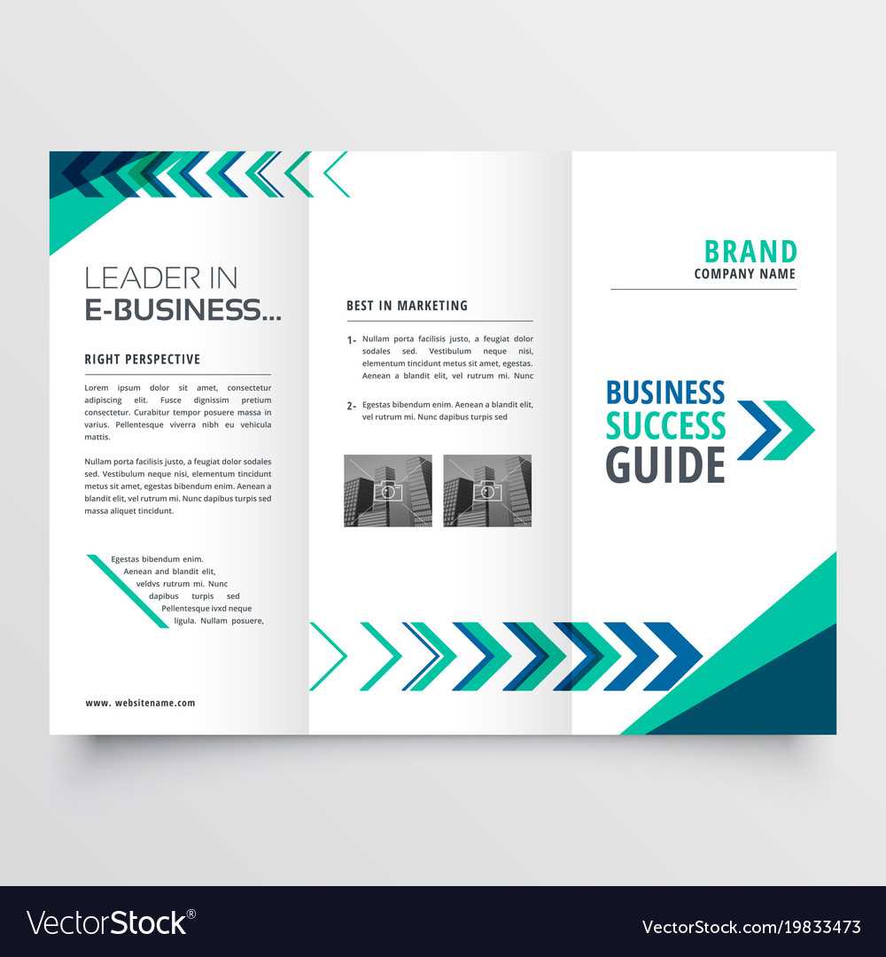 Business Tri Fold Brochure Template Design With For 2 Fold Brochure Template Free