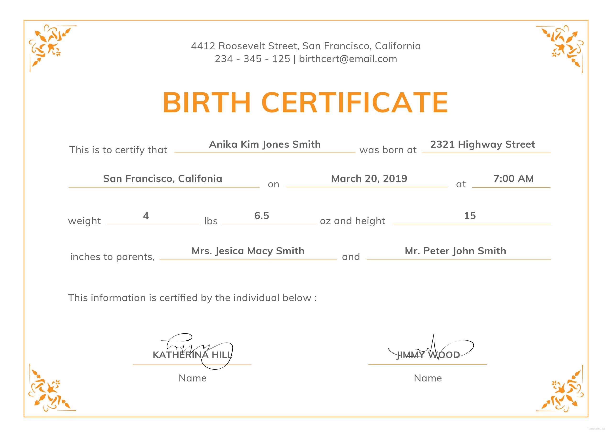 Can Make A Delivery Certificate Crucial | Gift Certificate With Regard To Official Birth Certificate Template