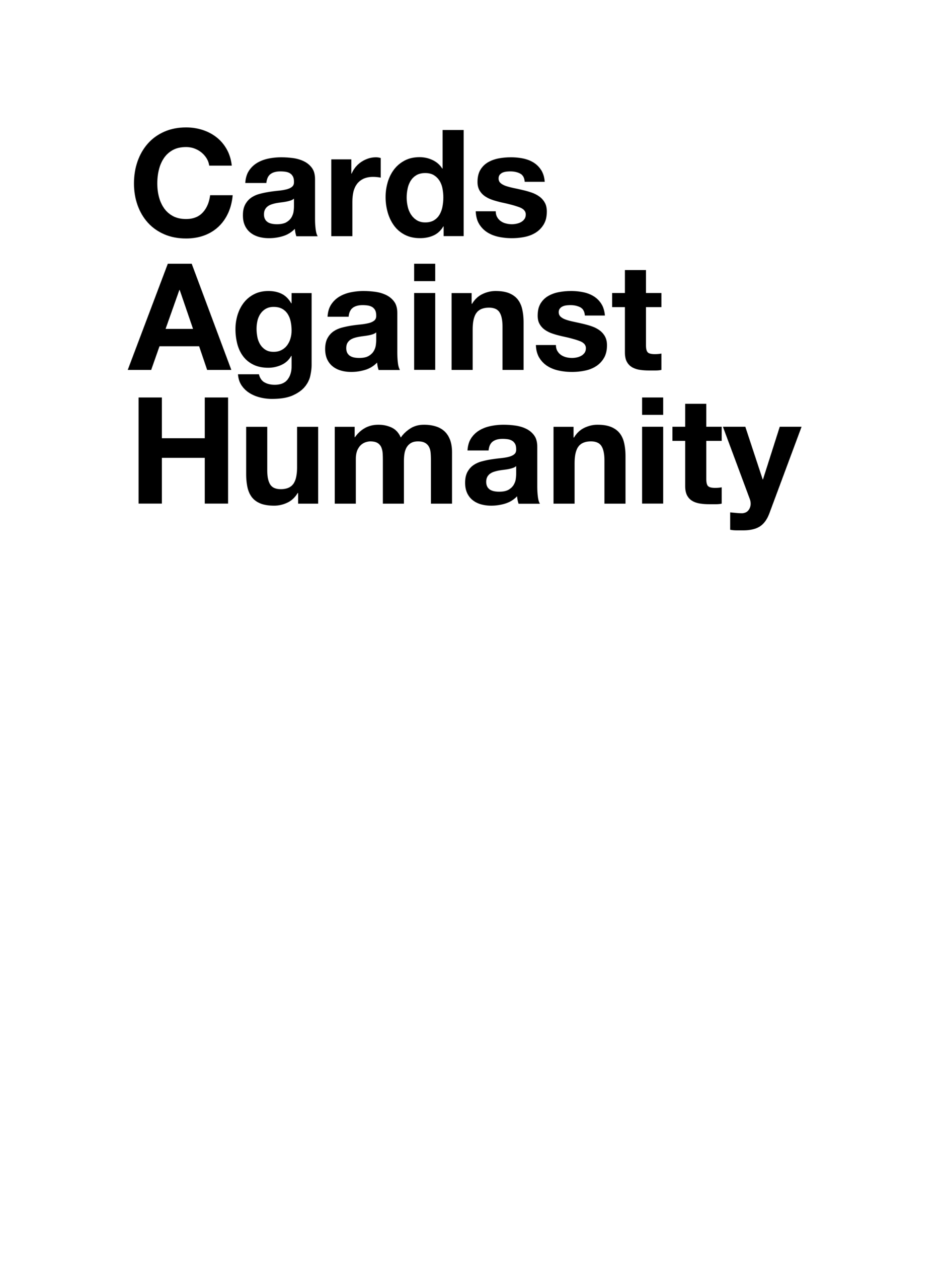 Cards Against Humanity - Card Generator For Cards Against Humanity Template