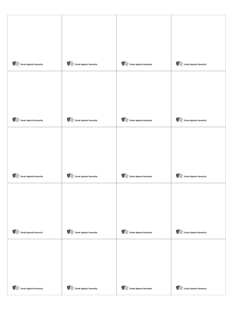 Cards Against Humanity Template – Fill Online, Printable Regarding Cards Against Humanity Template
