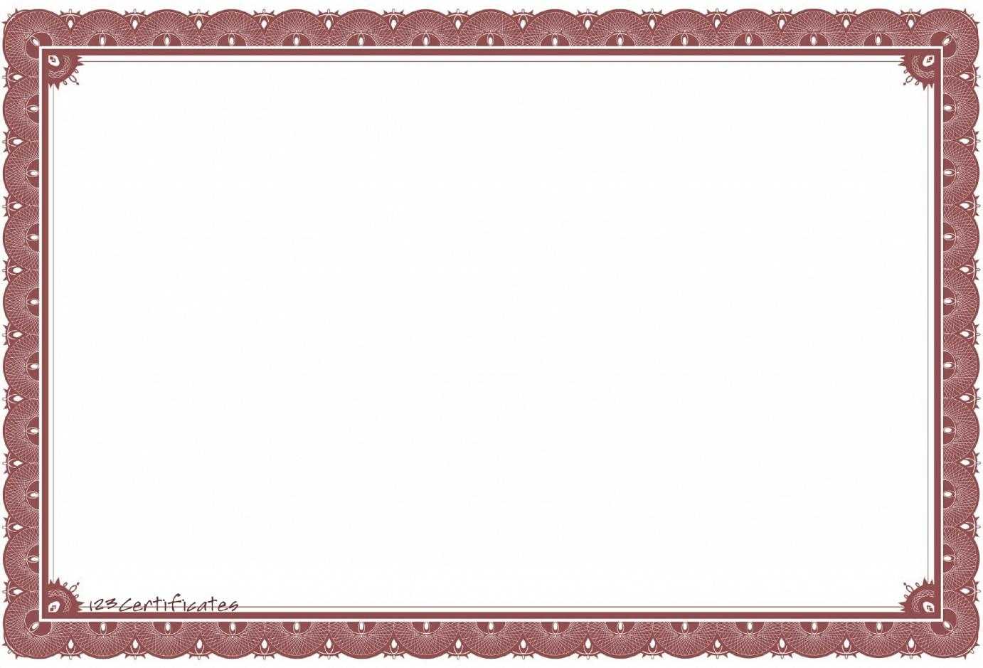 Certificate Border Template – Certificate Templates Intended For Award Certificate Border Template