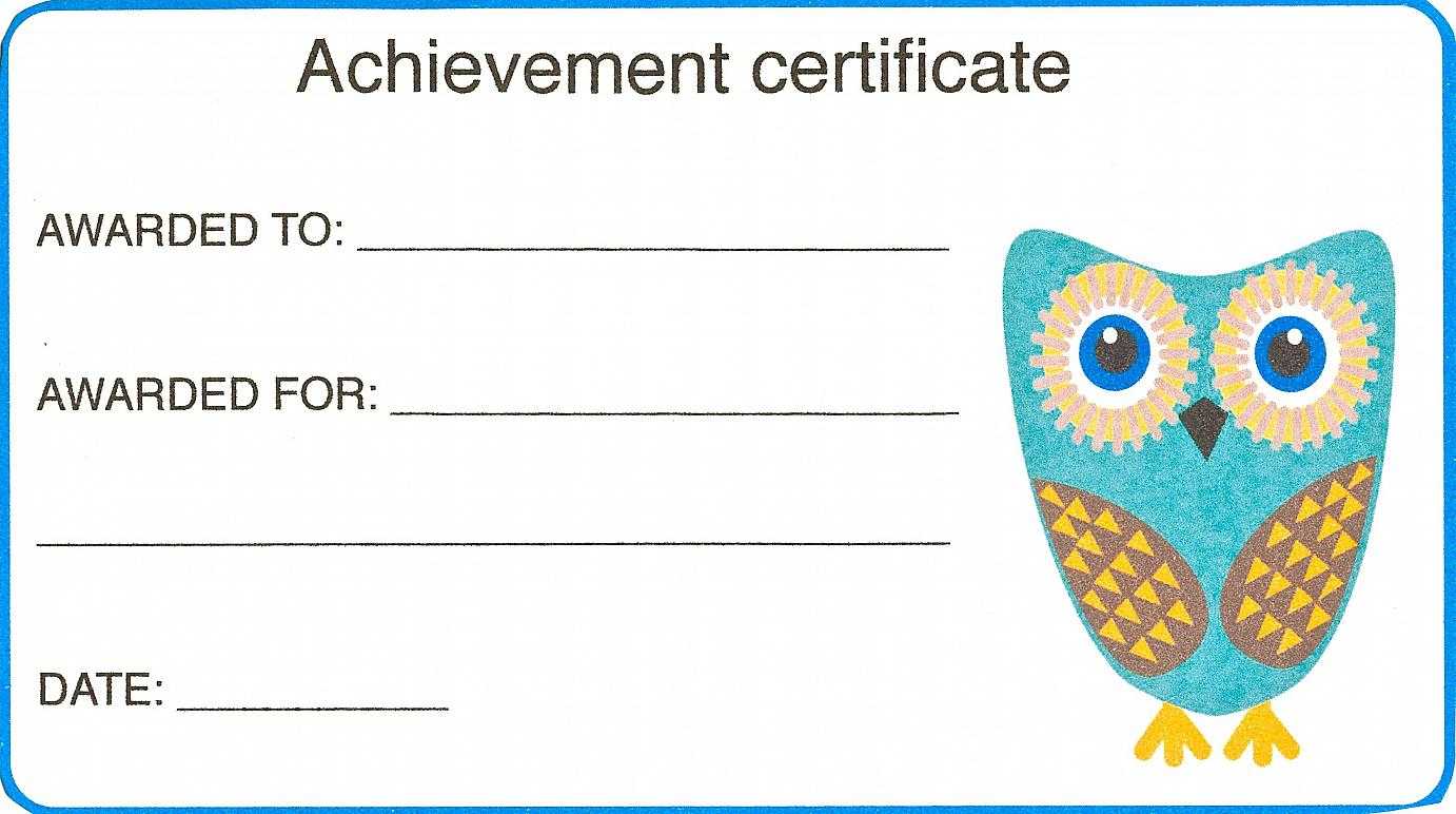 Certificate For Kid Template – Certificate Templates Regarding Certificate Of Achievement Template For Kids