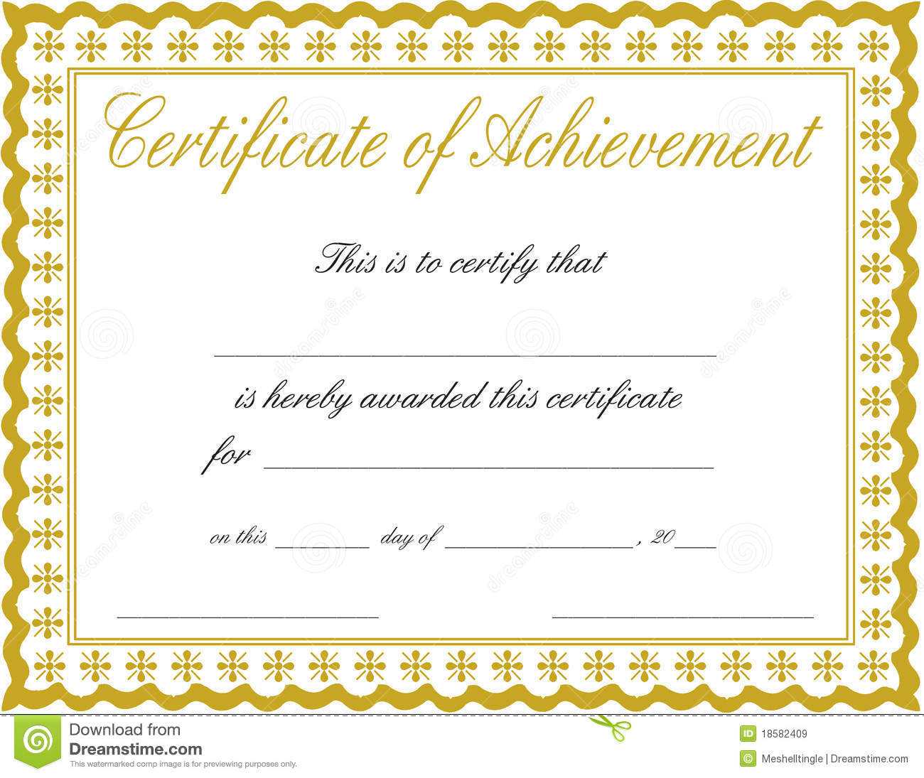 Certificate Of Accomplishment Template For Word Template Certificate Of Achievement