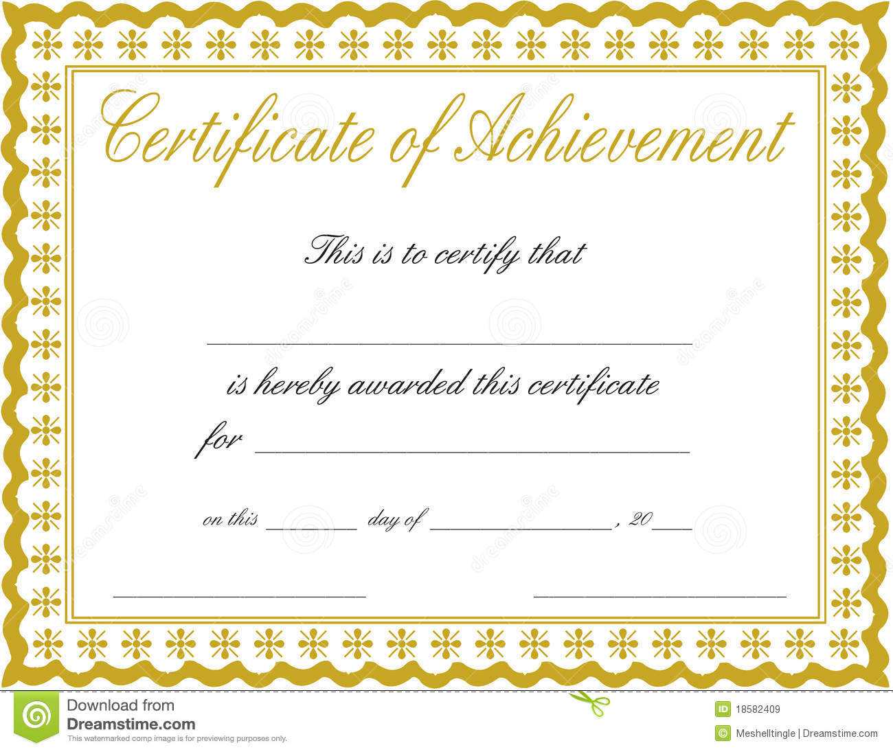 Certificate Of Accomplishment Template In Certificate Of Accomplishment Template Free