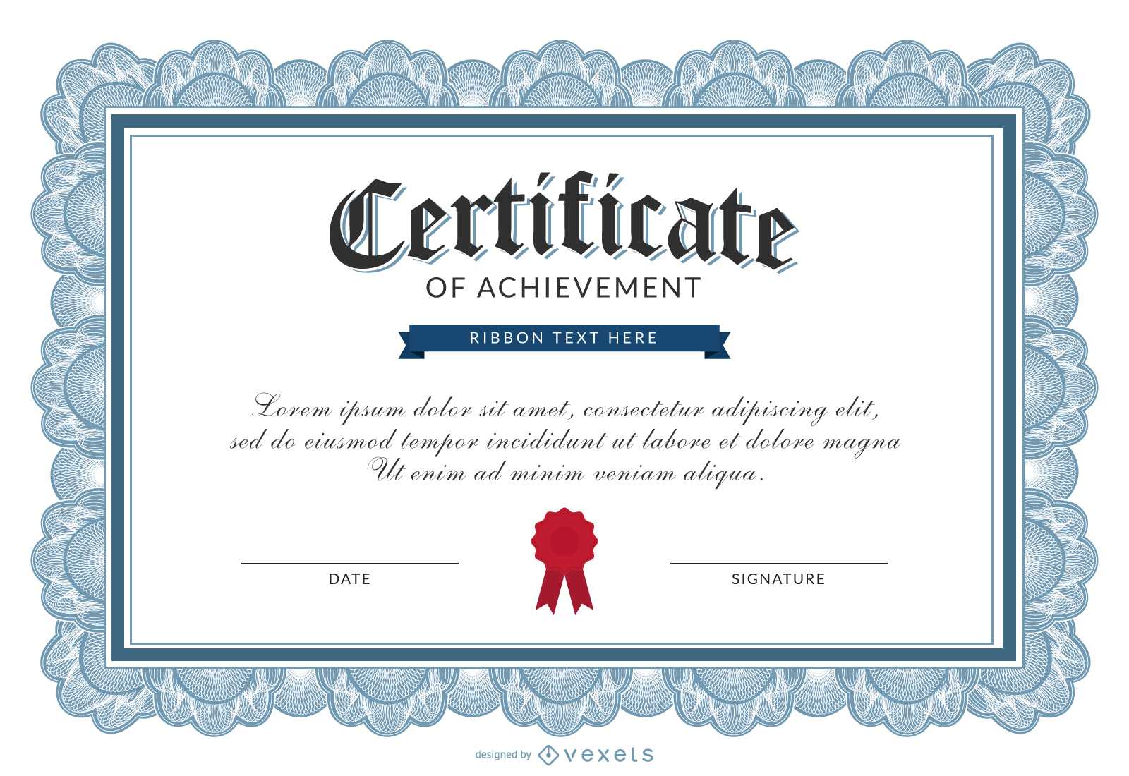 Certificate Of Achievement Template – Vector Download Intended For Certificate Of Accomplishment Template Free