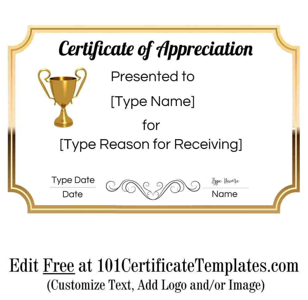 Certificate Of Appreciation Inside Dinner Certificate Template Free