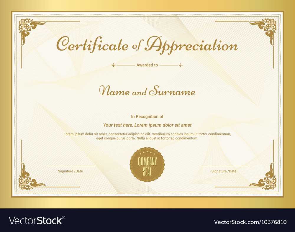 Certificate Of Appreciation Template With Free Certificate Of Excellence Template