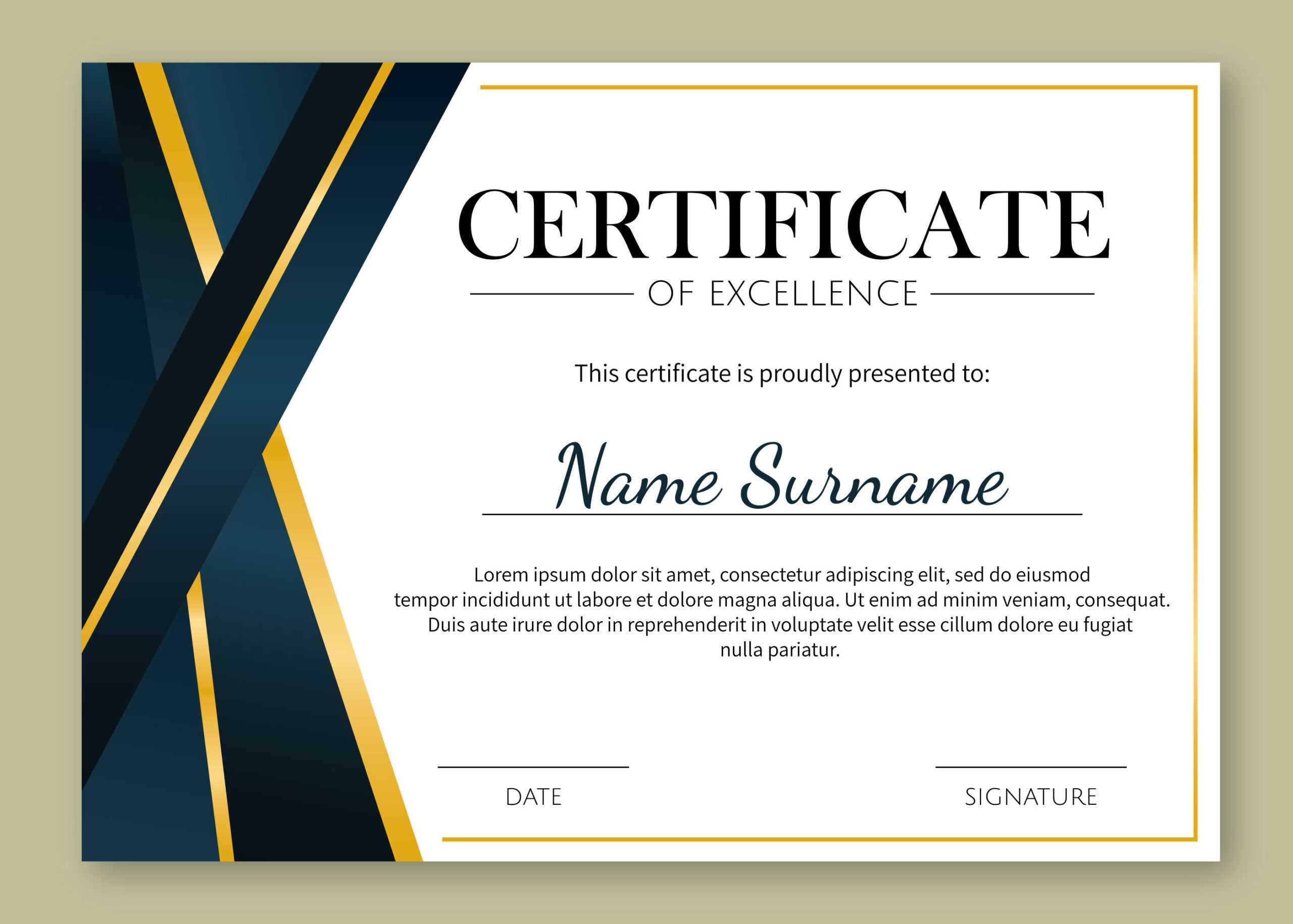 Certificate Of Excellence Template Free Download Intended For Free Certificate Of Excellence Template