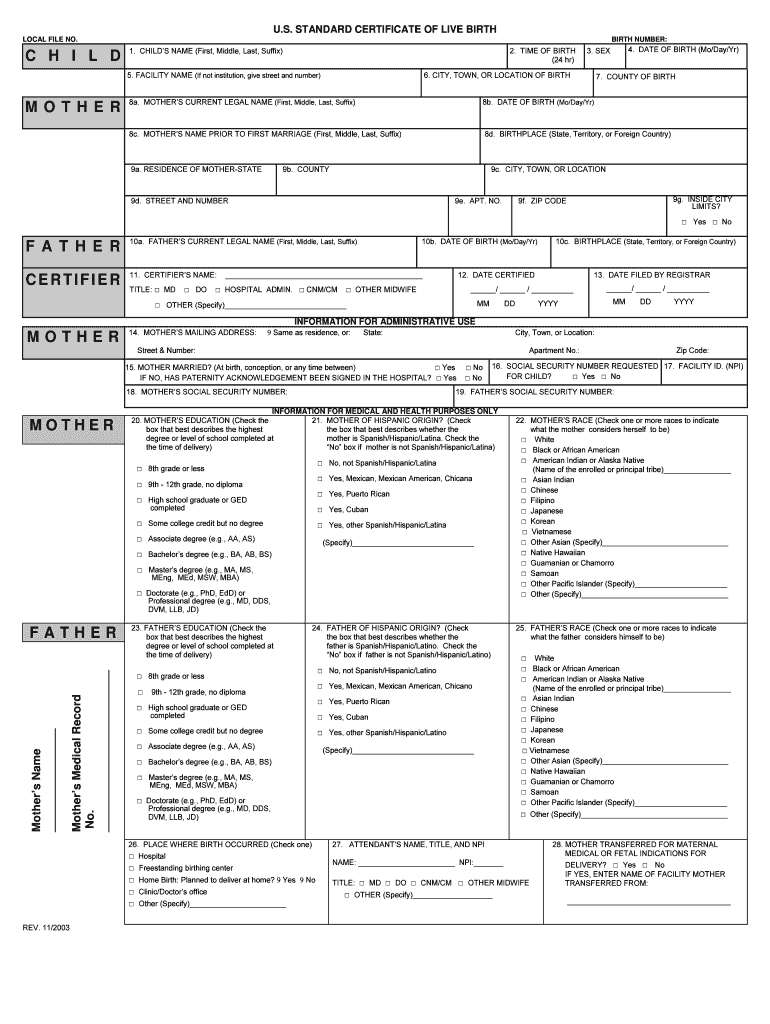 Certificate Of Live Birth Form Editable – Fill Out And Sign Printable Pdf  Template | Signnow With Official Birth Certificate Template