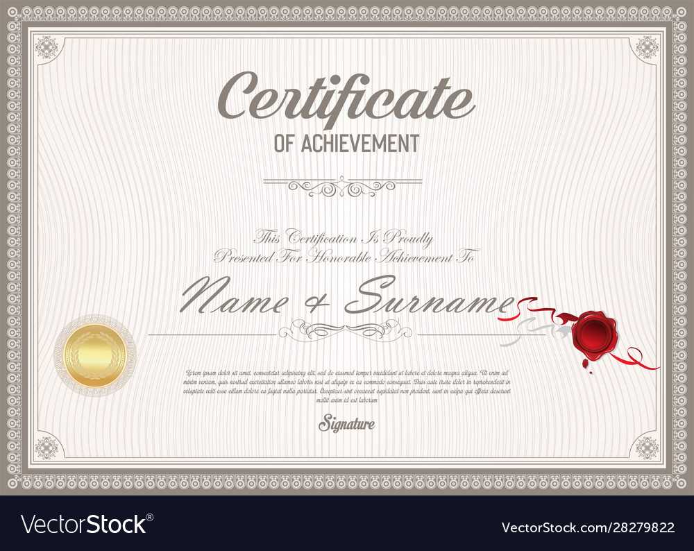 Certificate Or Diploma Retro Vintage Template 022 In Ged Certificate Template Download