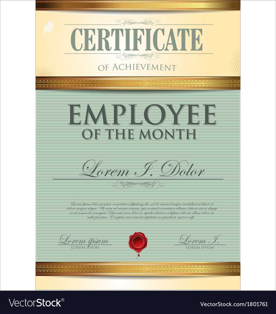 Certificate Template Employee Of The Month Within Employee Of The Month Certificate Template